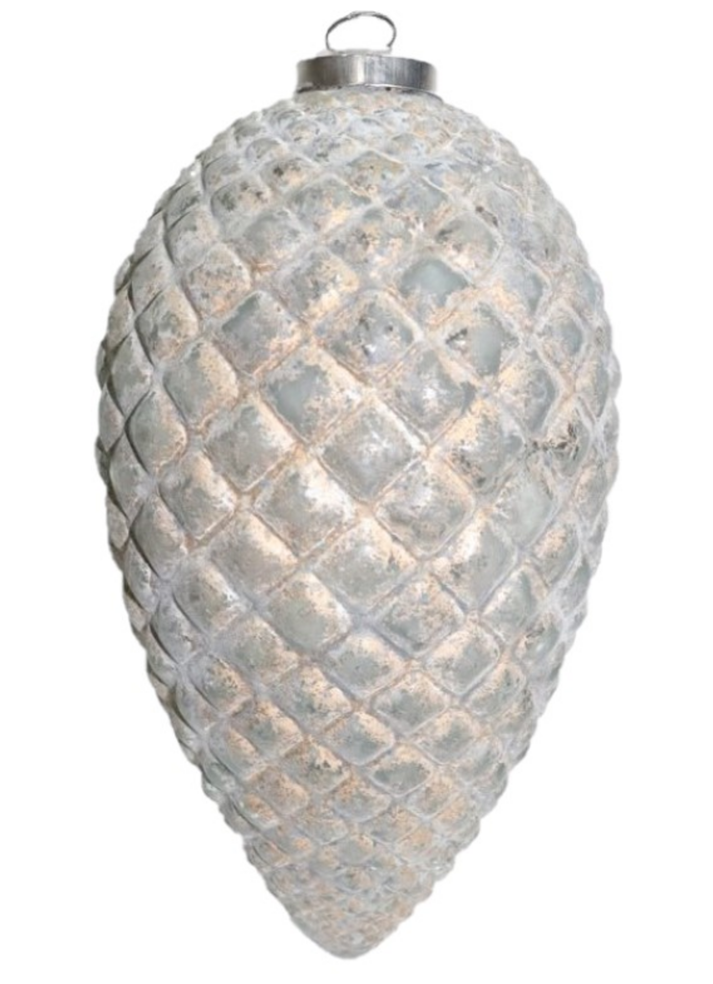 Zapfen Glas Grau H:33 cm Decofinder Zapfen Glas Grau H:33 cm Decofinder