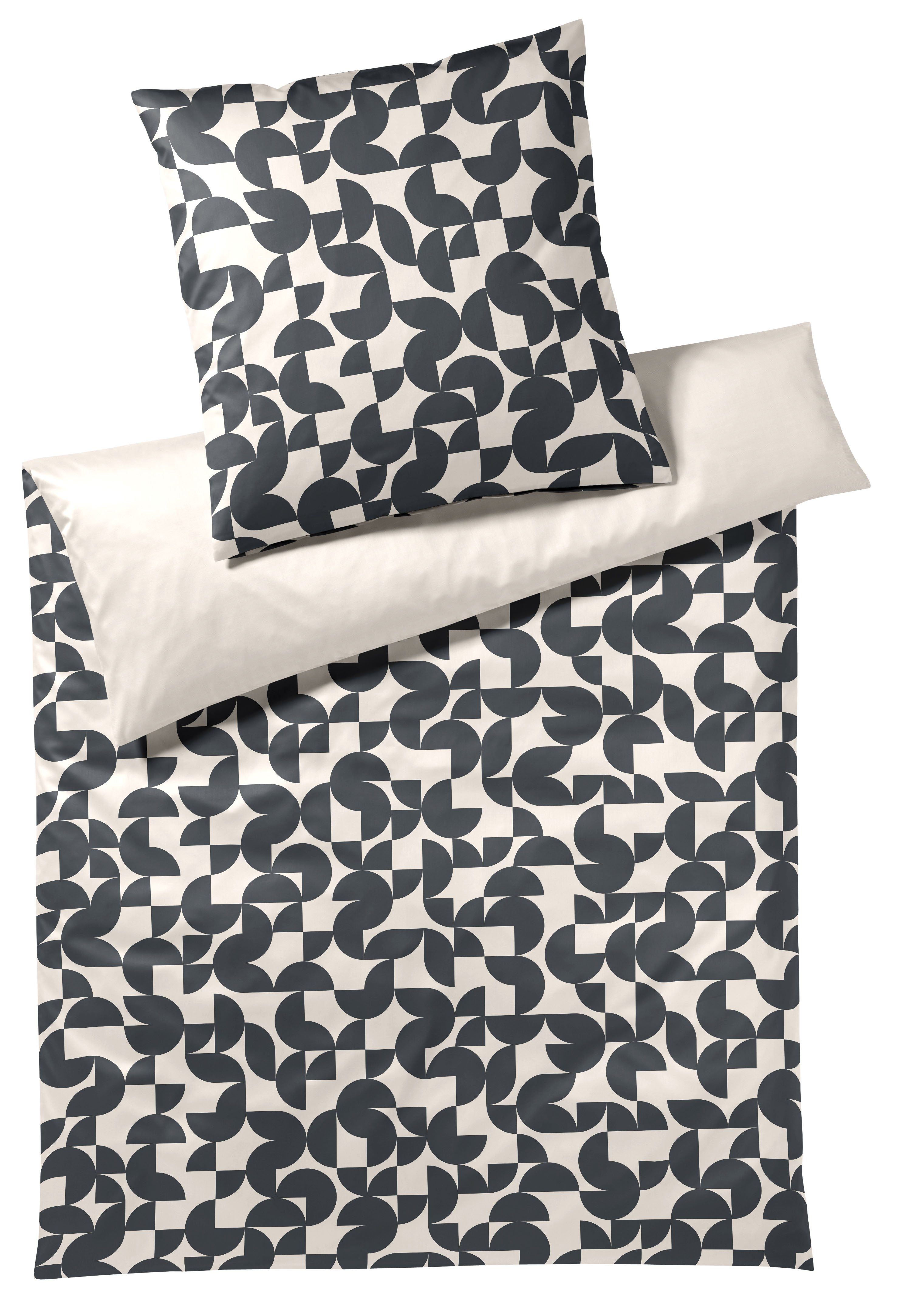 Elegante Bettwäsche Studio Graphic Anthrazit Grau | Schubiger Möbel