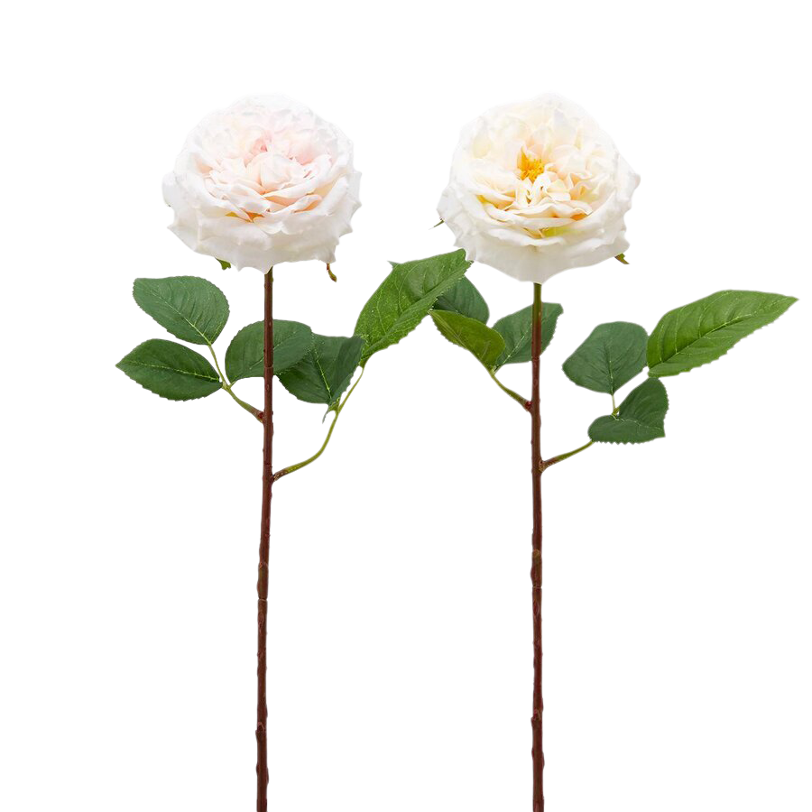 Kunstblume Rose Weiss Gefüllt Edg / Farbe: Weiss