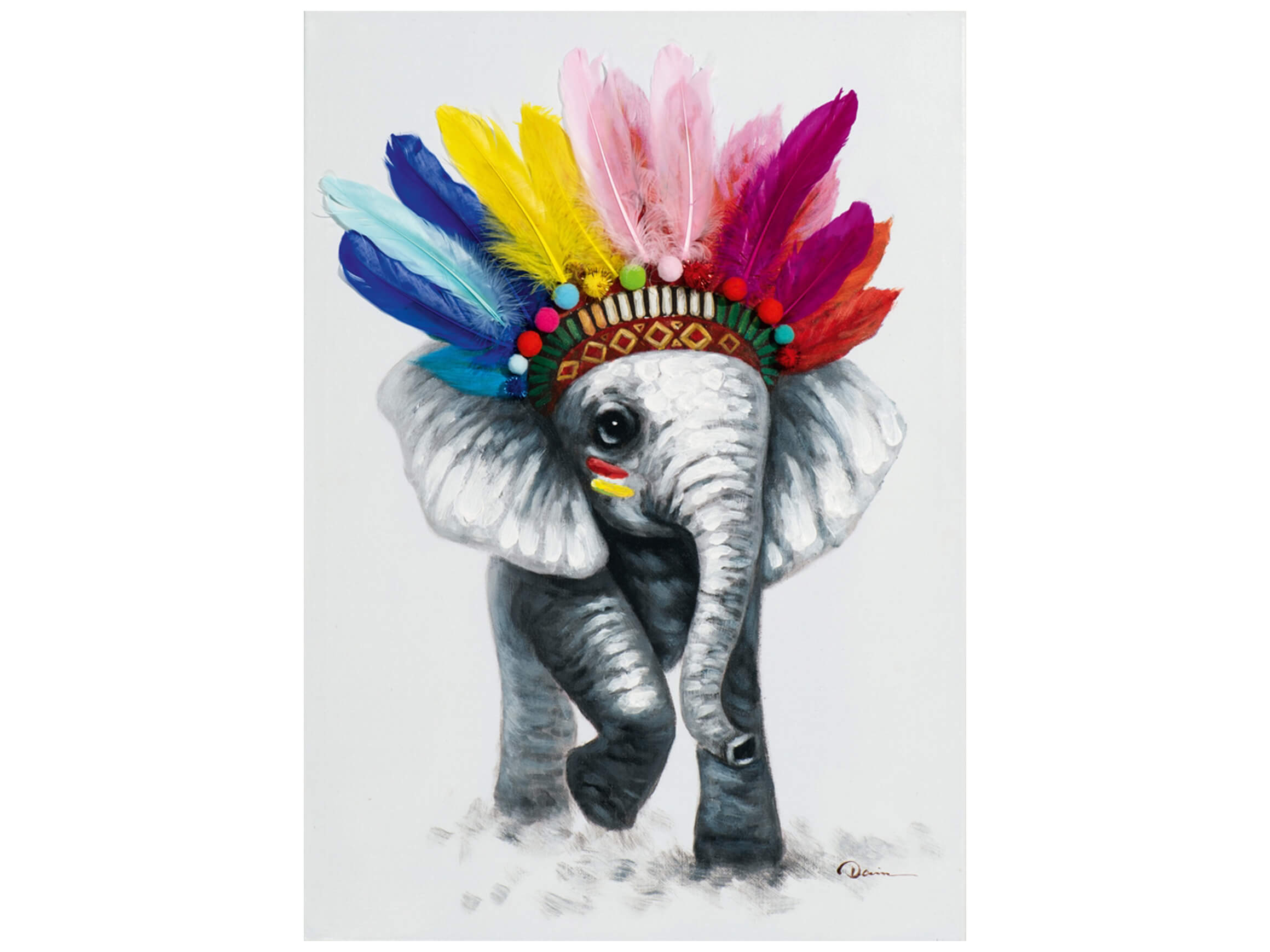 Bild Kleiner Elefant mit Federn image LAND