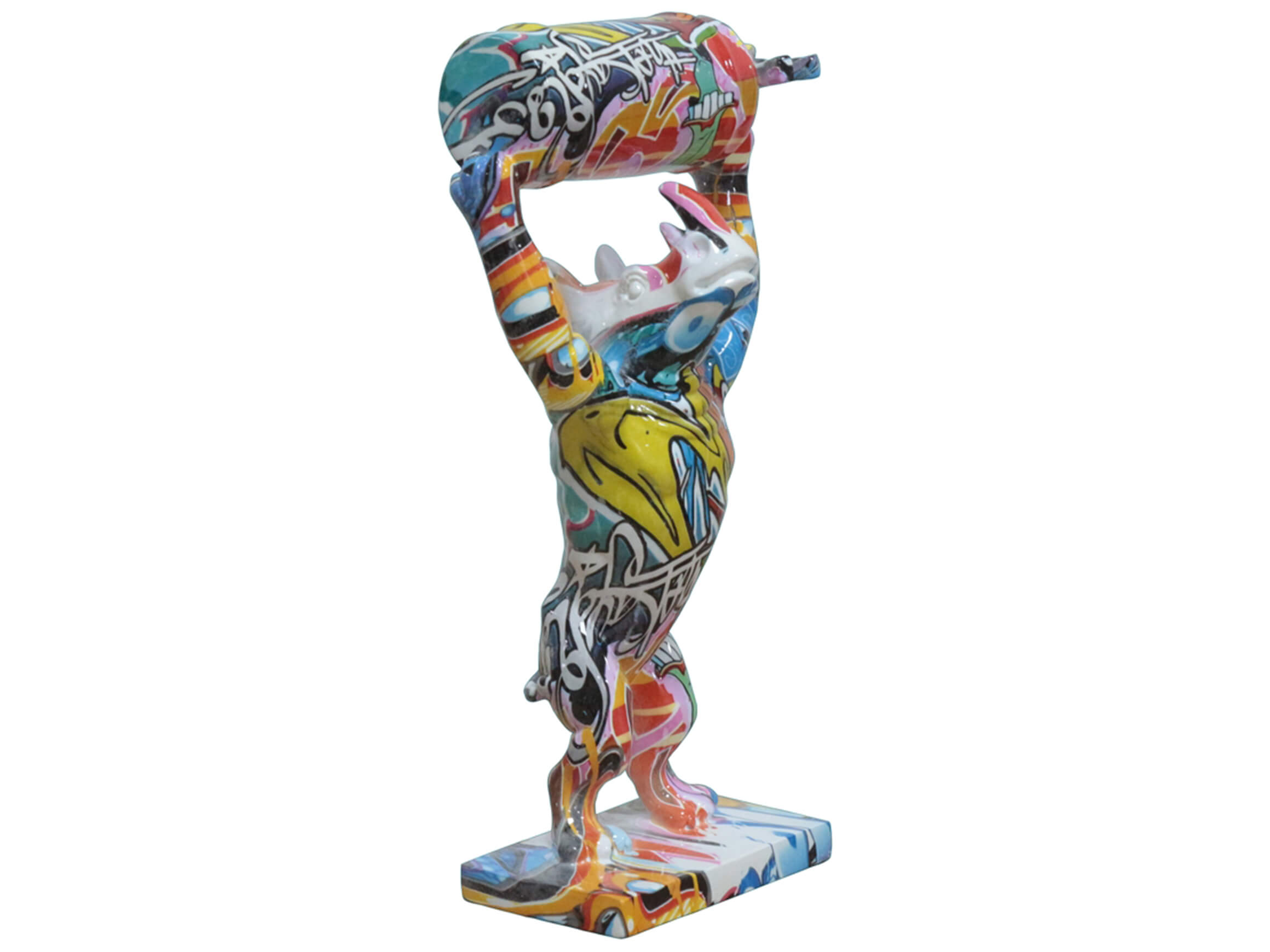 Skulptur Power Rhino image LAND / Grösse: 16 x 32 cm