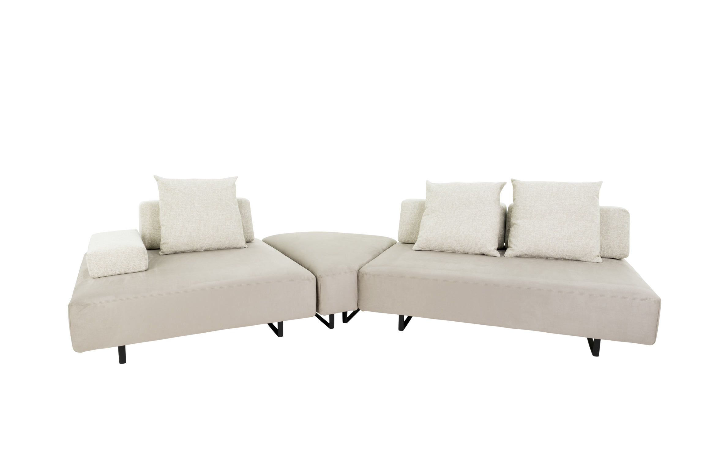 Ecksofa Andria Twils / Farbe: Beige,Beigegrau