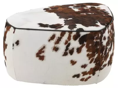 Hocker Das Polstermöbel, Kuhfell, Oval, b 54 cm h 41 cm t 78 cm