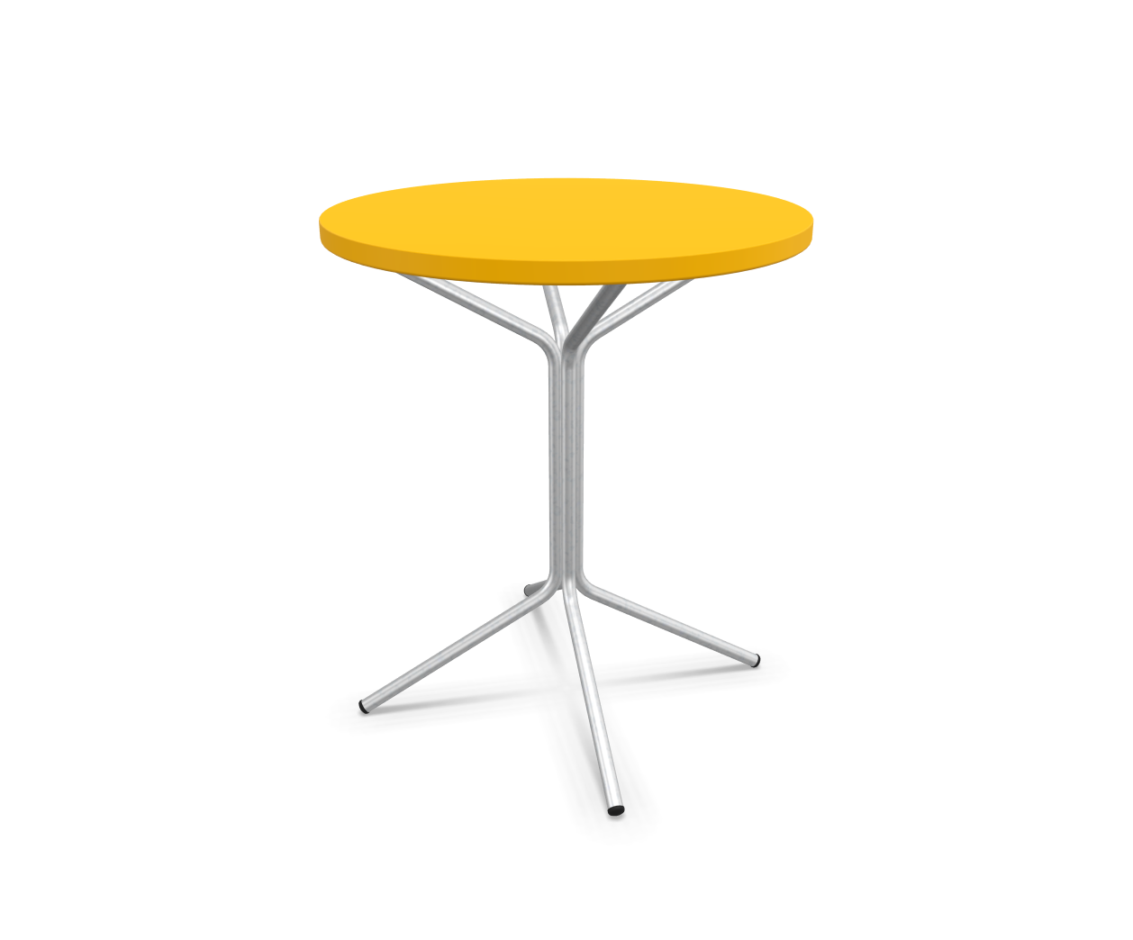 Metall-Bistrotisch Pix Rund Feuerverzinkt von Schaffner / Farbe: Gelb / DxH: 60 x 72 cm