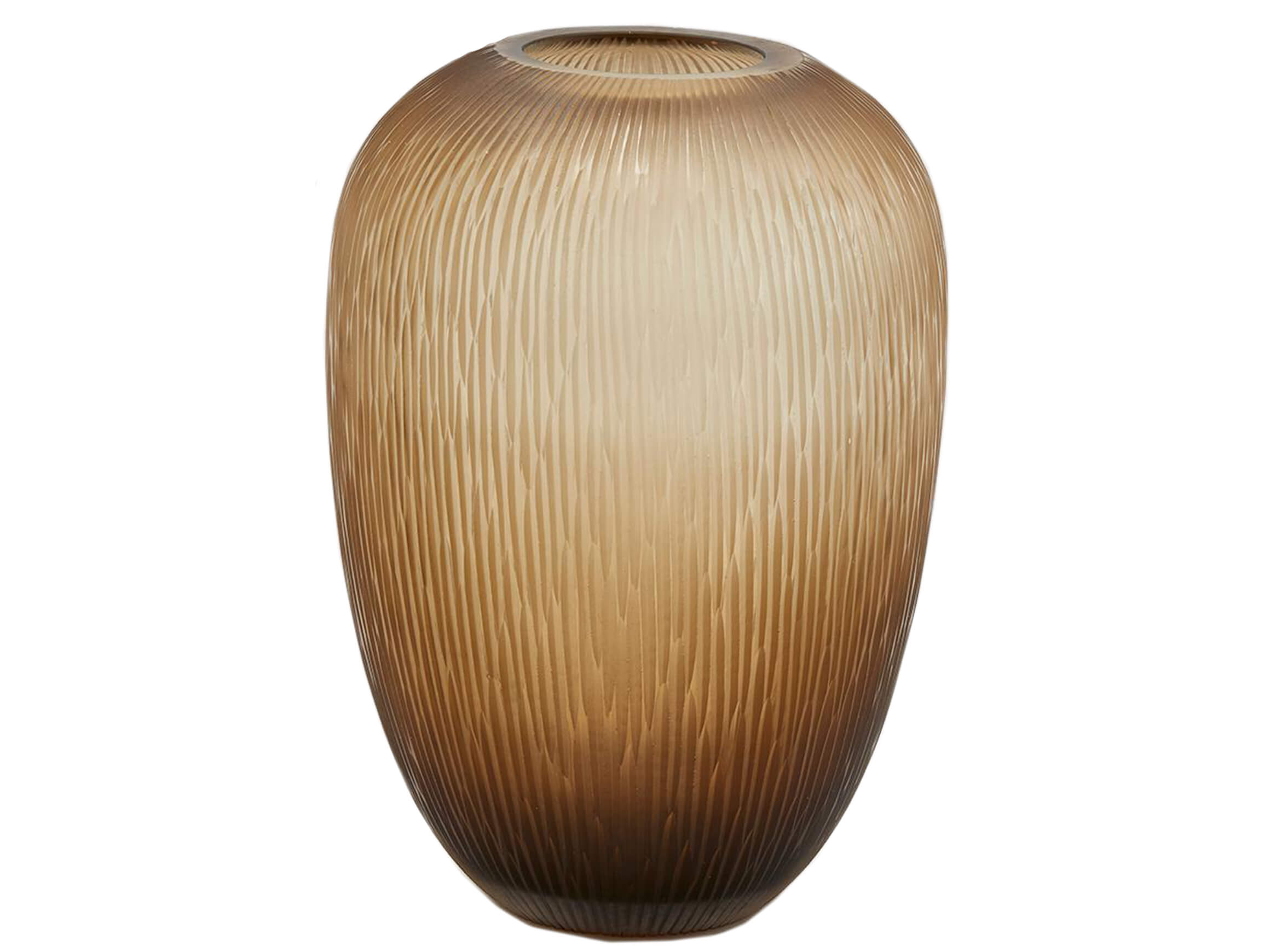 Edg Vase Amber Geschliffen H: 34 cm  | Schubiger Möbel