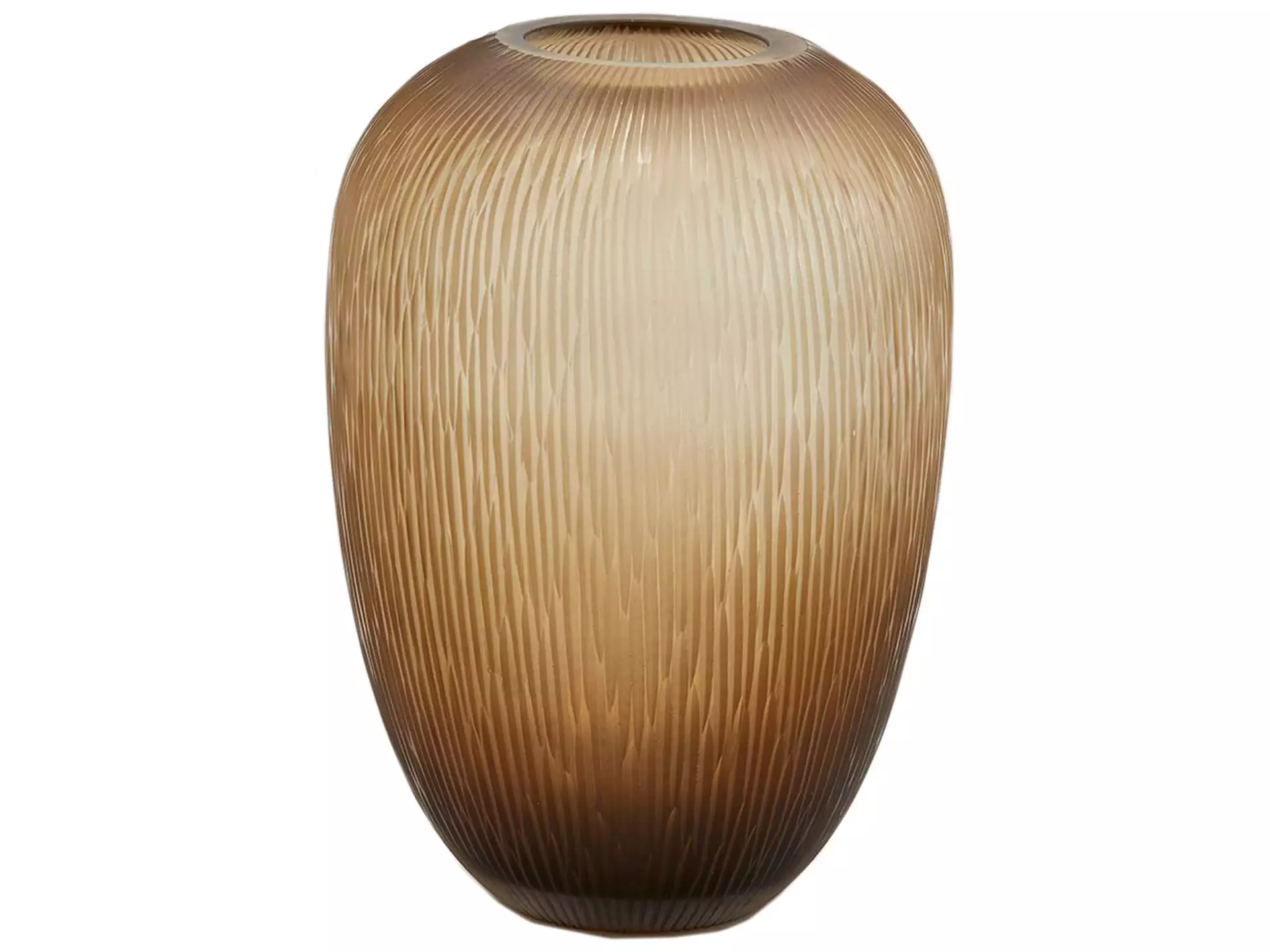 Vase Amber Geschliffen H: 34 cm Edg