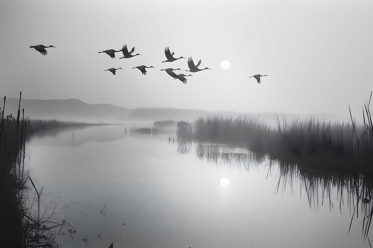 Canvas-Wildgänse-image LAND