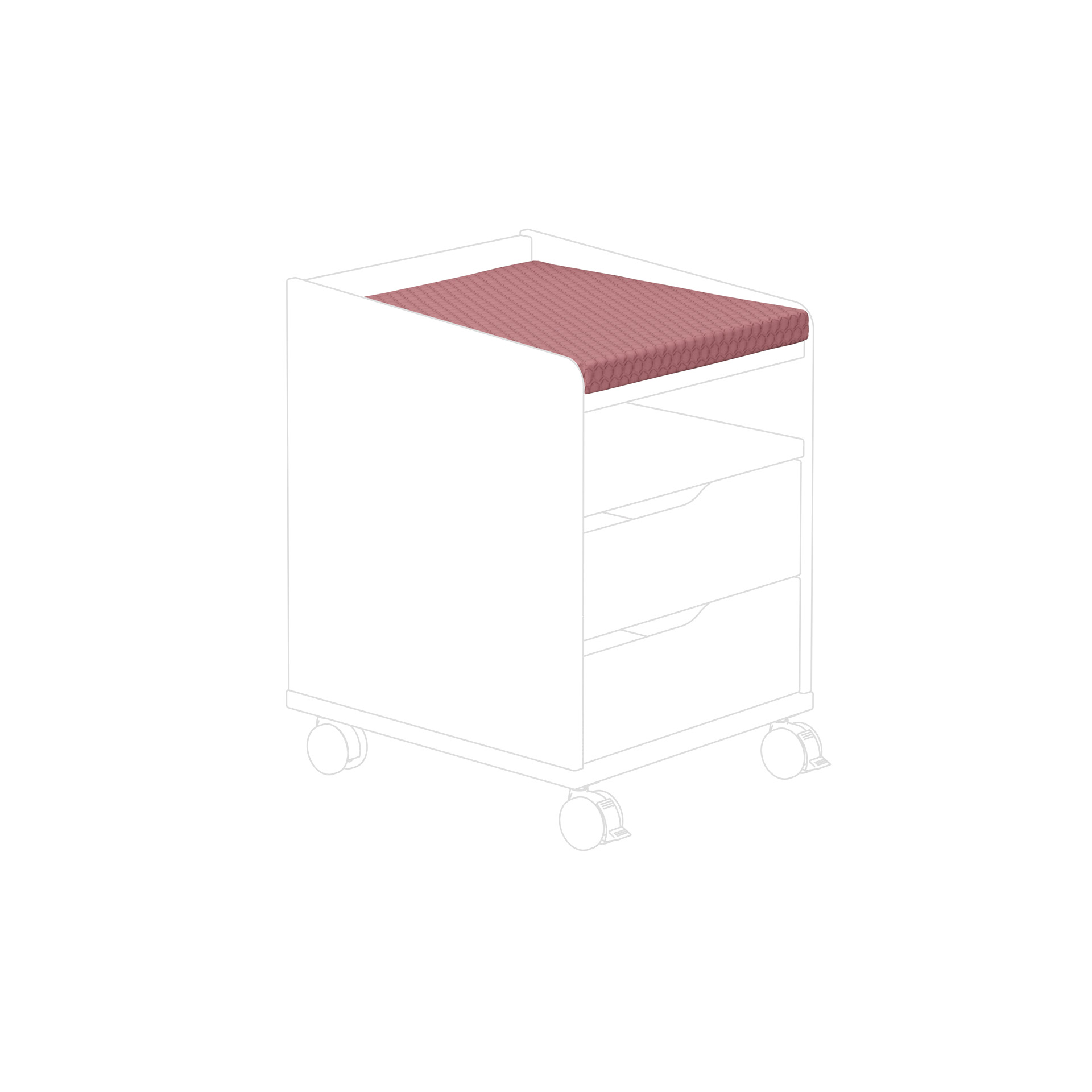 Sitzpolster-Für Rollcontainer Diego-Paidi