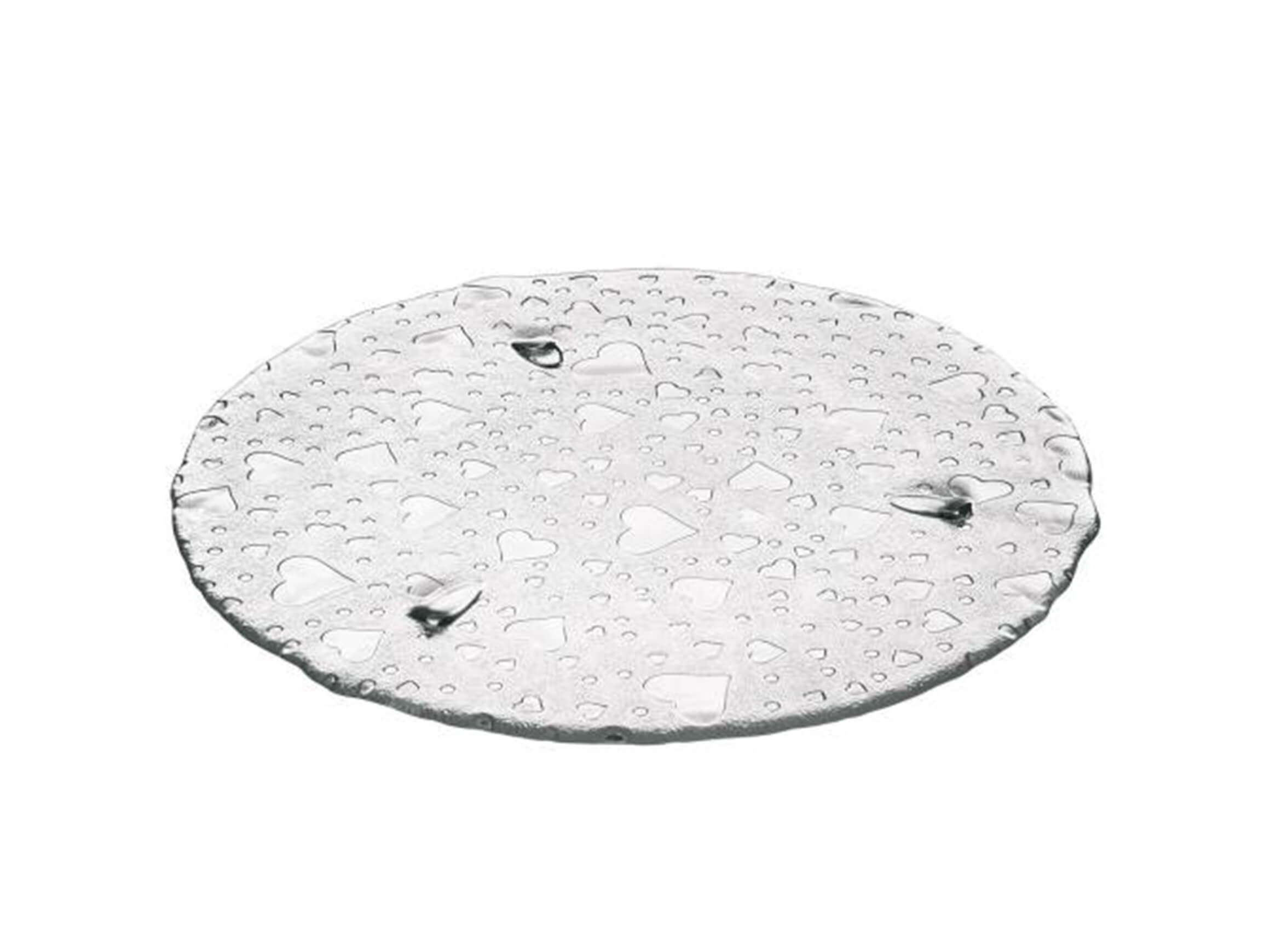 Cake plate heart transparent Alltron