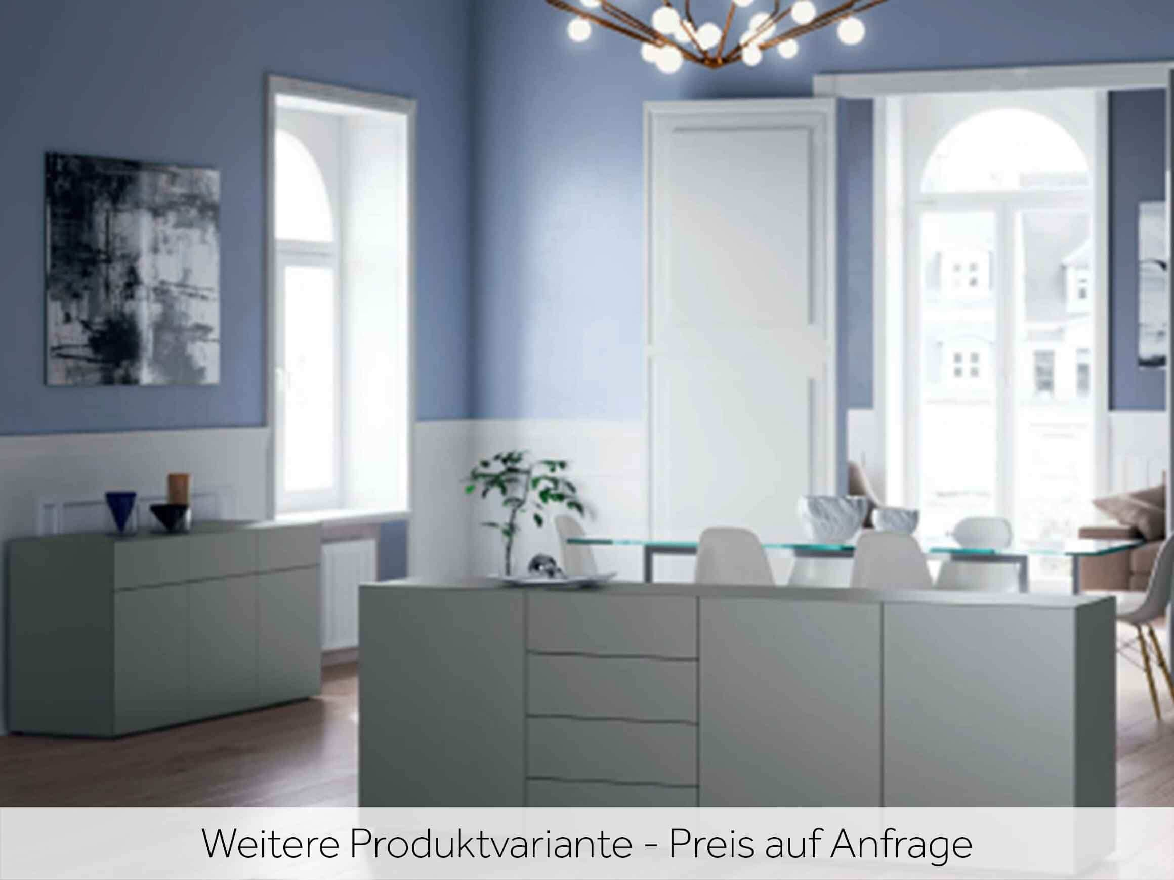 Sideboard Porto, Elfenbein Hochglanz, Fronten Matt, b