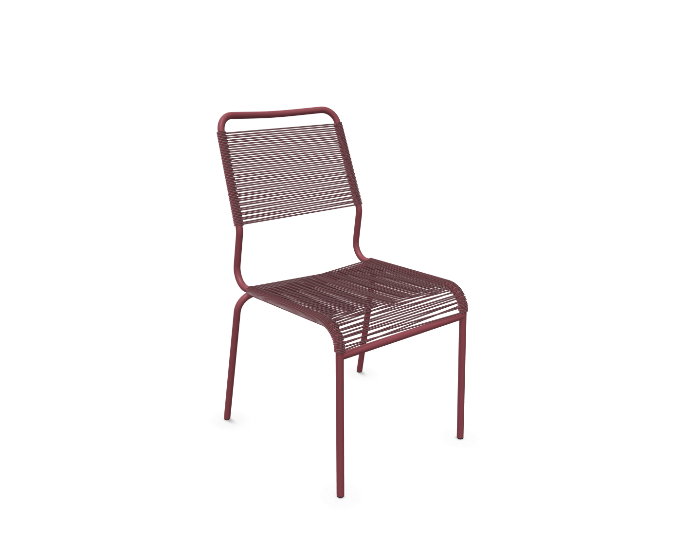Spaghetti-Stuhl Rigi von Schaffner / Farbe: Bordeaux / Grösse: 47 x 65 cm