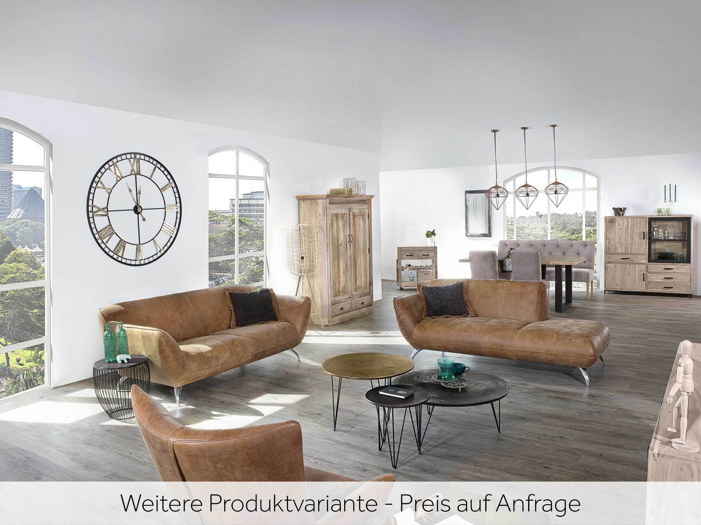 Sessel Vitoria, Leder Dunkelbraun, Drehbar, b 81 cm t 90 cm h 95 cm