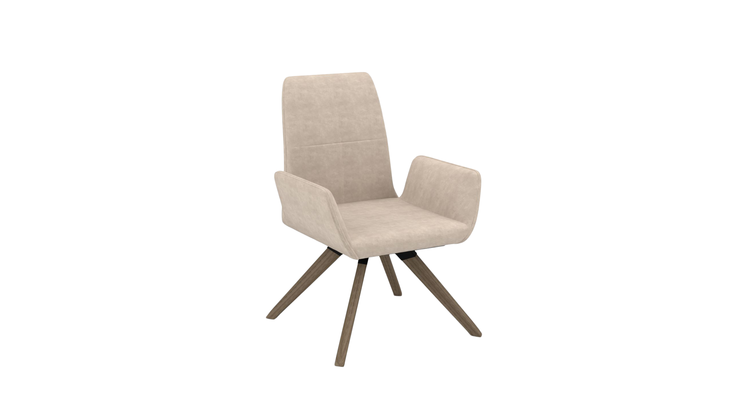 Chair Sirius - by UrbanDesign | Swivel Function, Oak Base, Fabric Natural