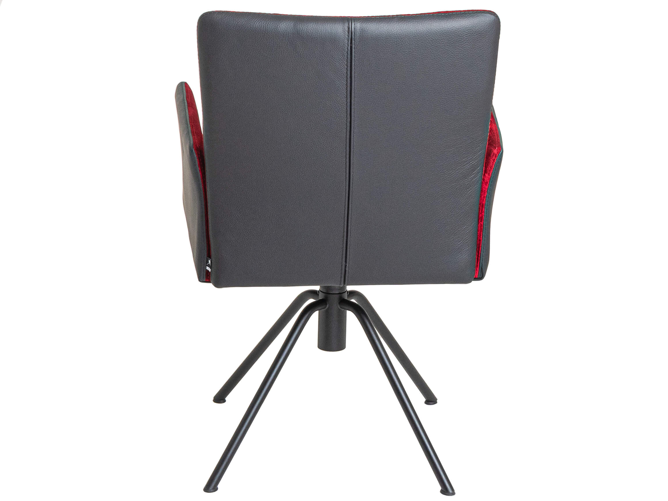 Armlehnstuhl Tally IL-Concept / Farbe: Nero / Bezugsmaterial: Leder Stoff