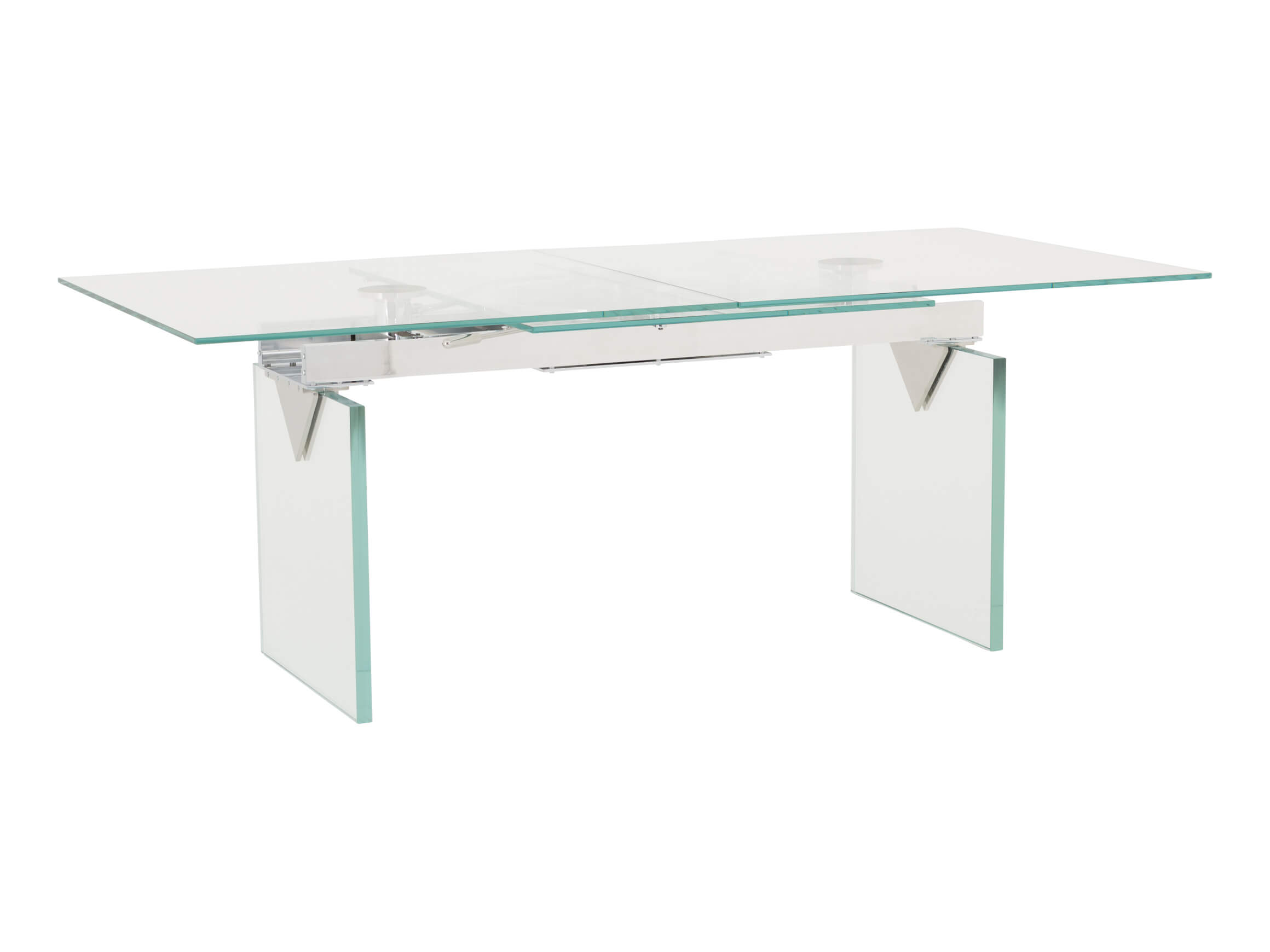 Esstisch Quantu, Glas, Mechanismus Chrom, b 200-280 cm