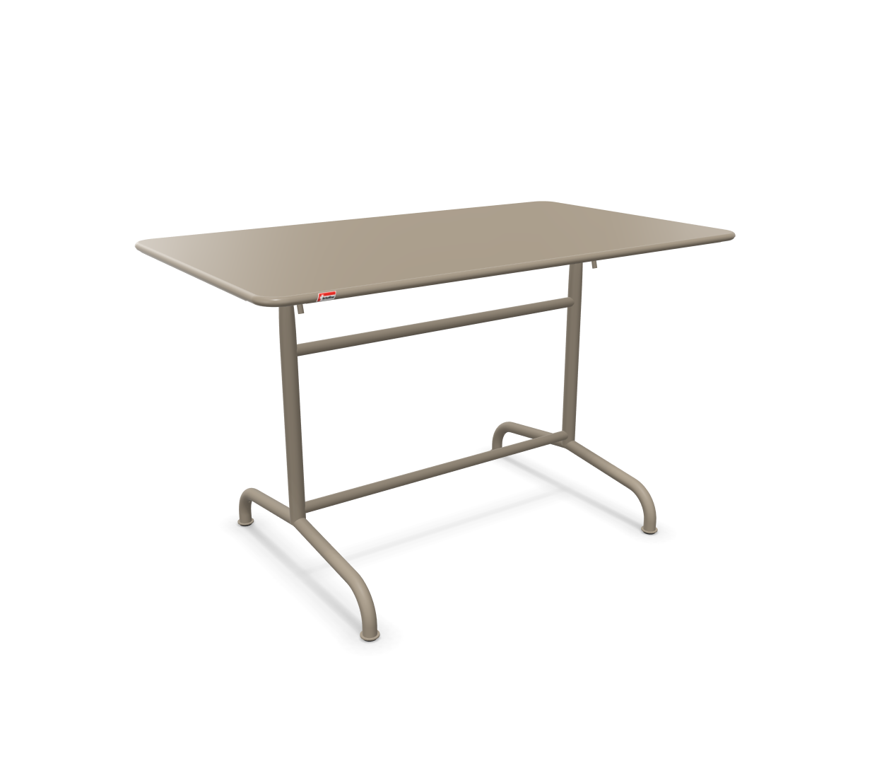 Metall-Tisch Rigi von Schaffner / Farbe: Champagner / Grösse: 120 x 70 cm
