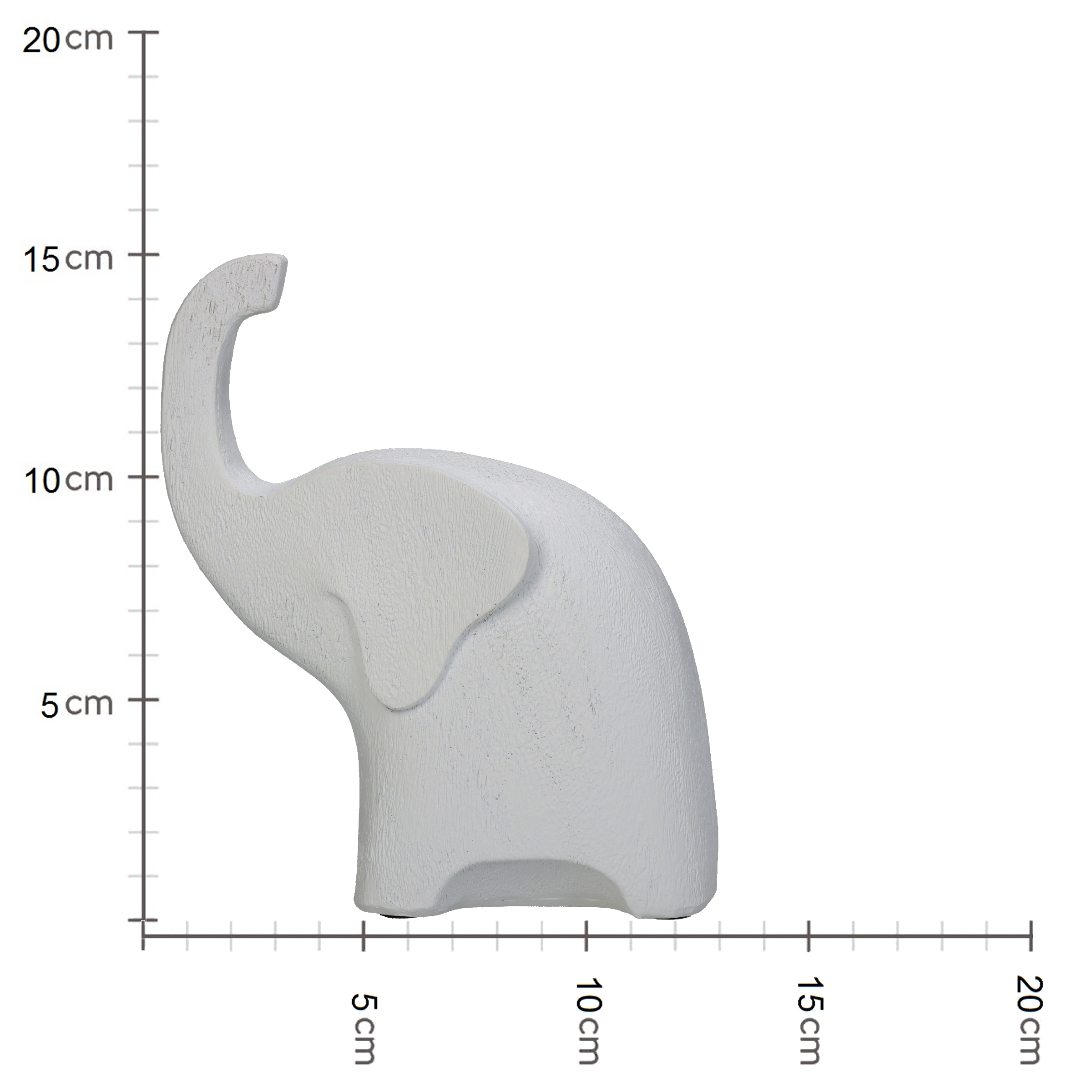 Objekt Elefant, Weiss H: 15 cm Kersten