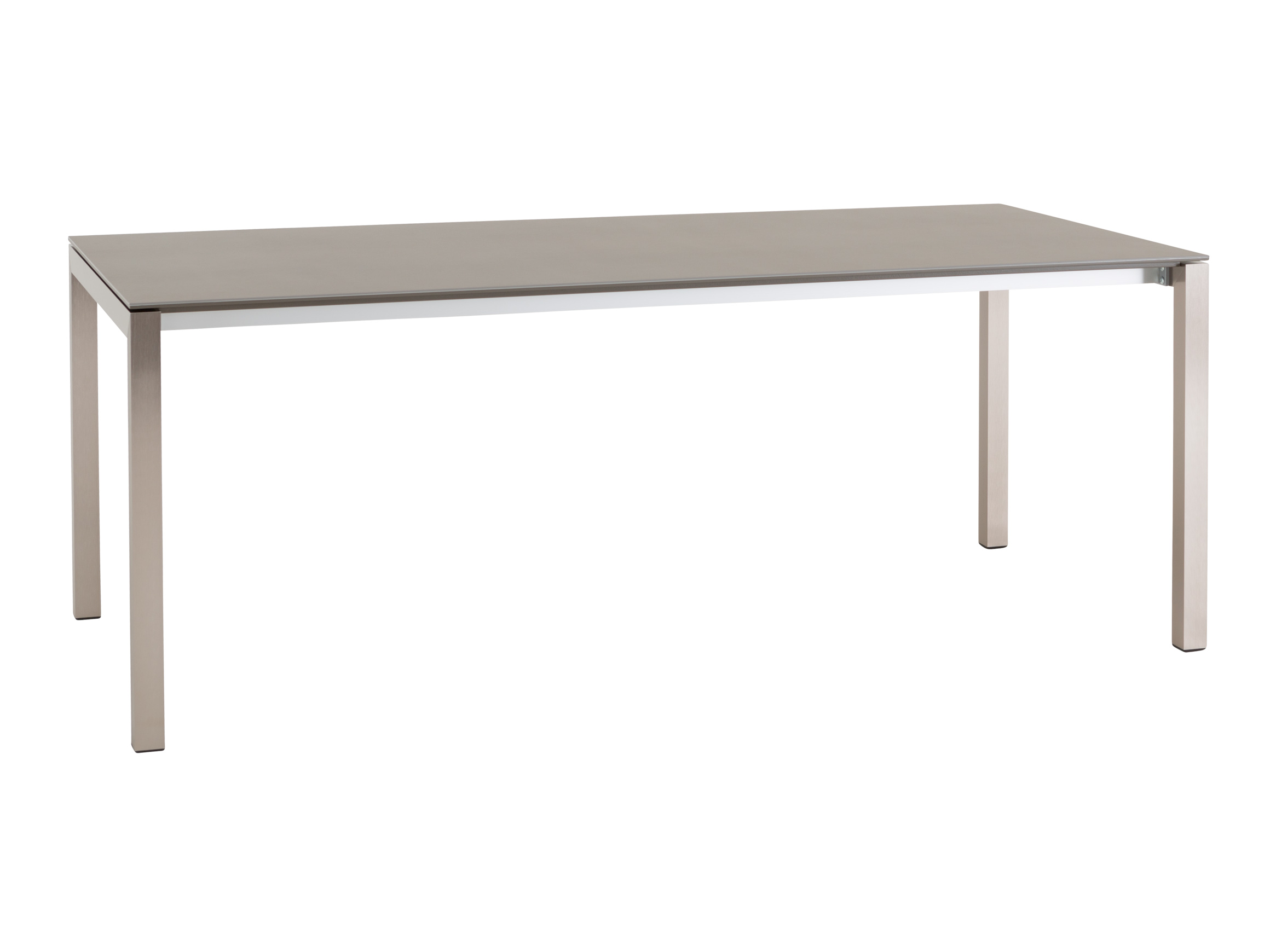 Table de salle à manger Prato, céramique, brun ciment, extensible, b