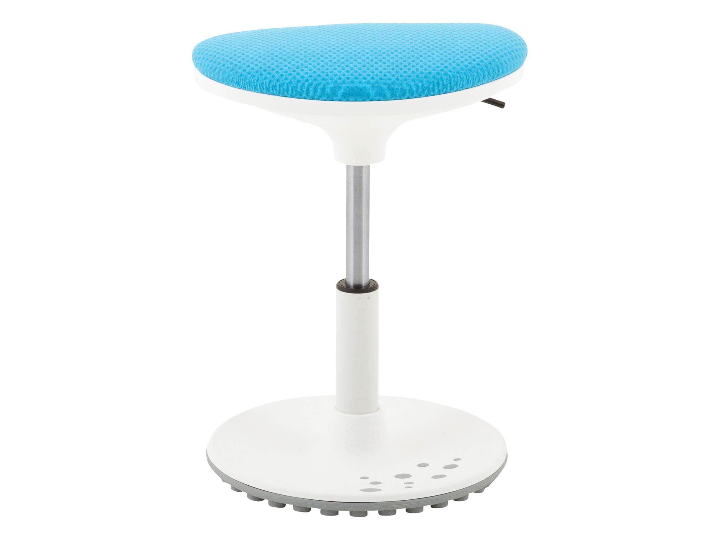 Hocker Sabato, Bezug Azurblau, Gestell Weiss,