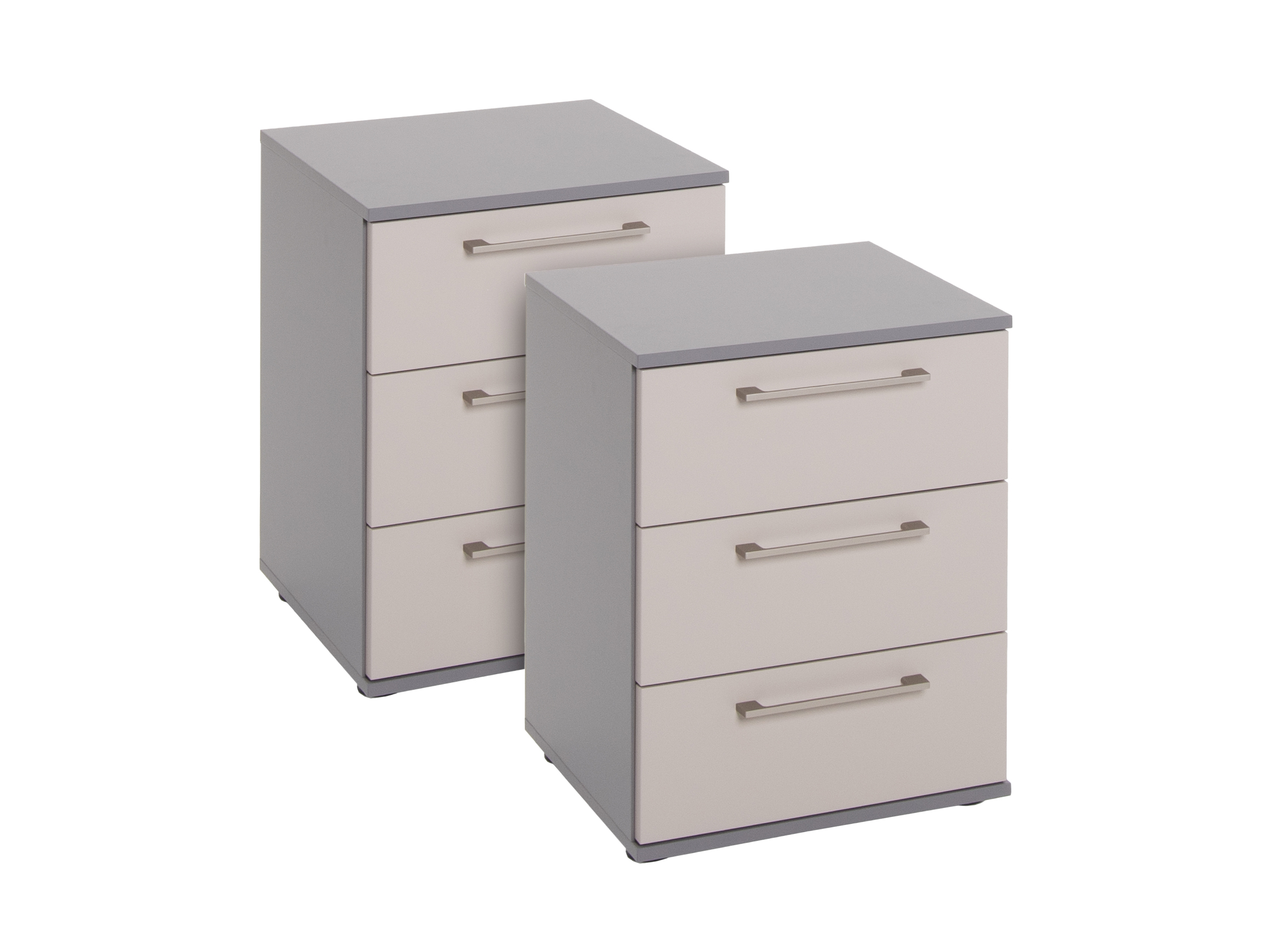 Bedside table Aline set of 2 pieces. Disselkamp / Colour: Taupe
