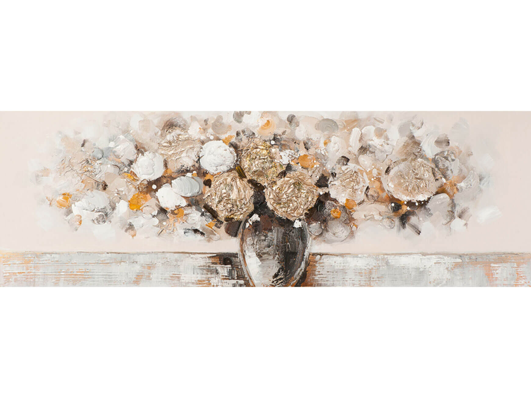 Bild Blumen in Weiss/Gold image LAND