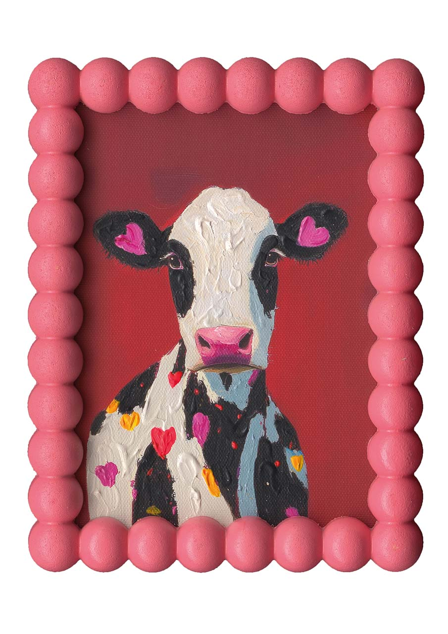 ‘Pink Cow’ painting image LAND