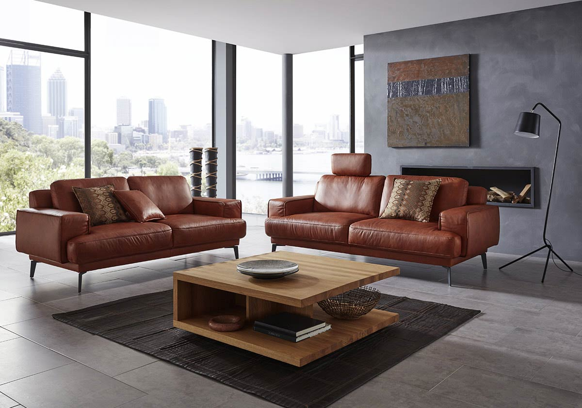 Sofa Foscaari Basic B: 213 cm Schillig Willi / Farbe: Sunrise / Material: Leder Basic