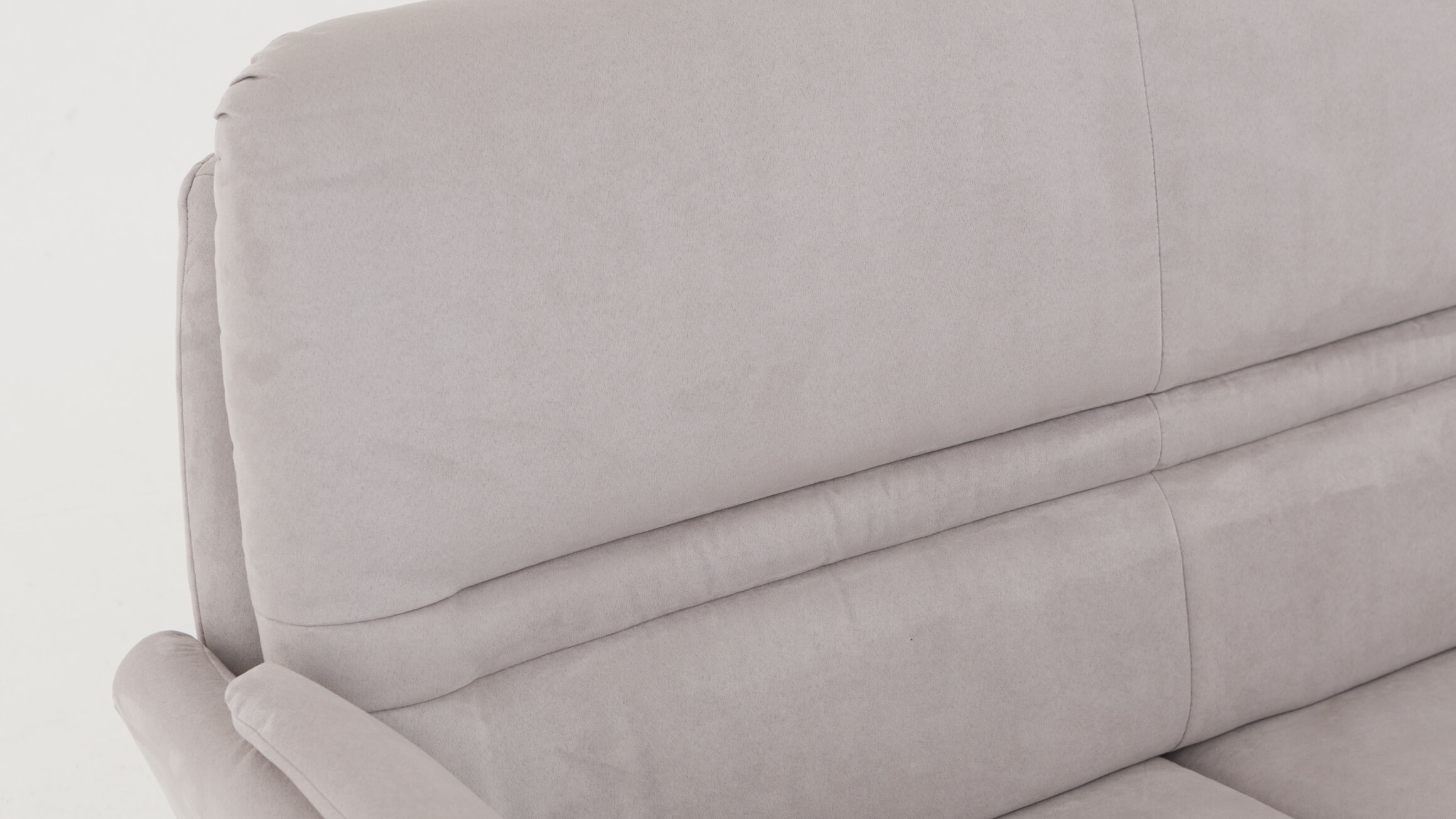 2er Sofa Damaris, Stoff Hellgrau, Metallfuss, b 212 cm