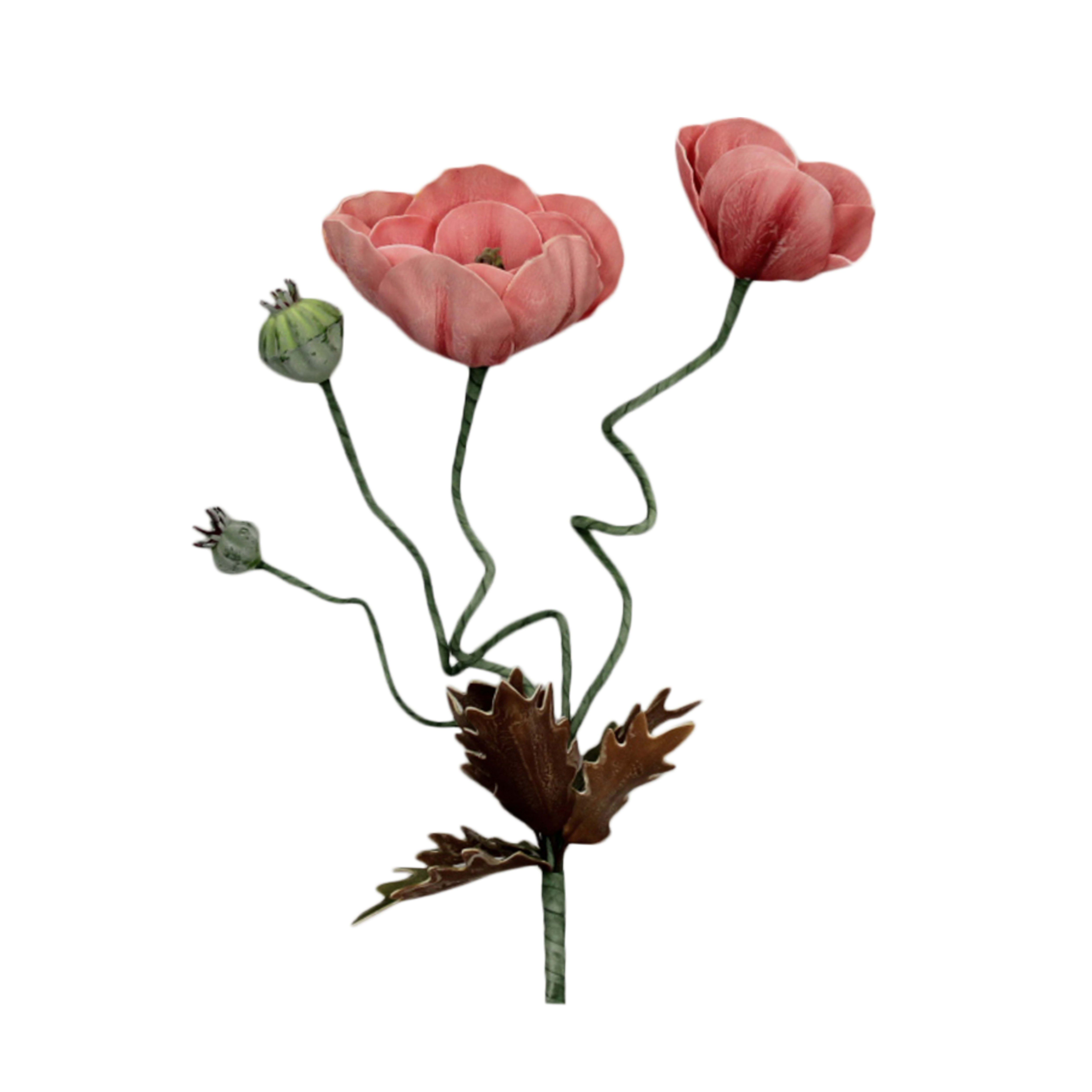 Kunstblumen Mohnblume, Rosa Decofinder