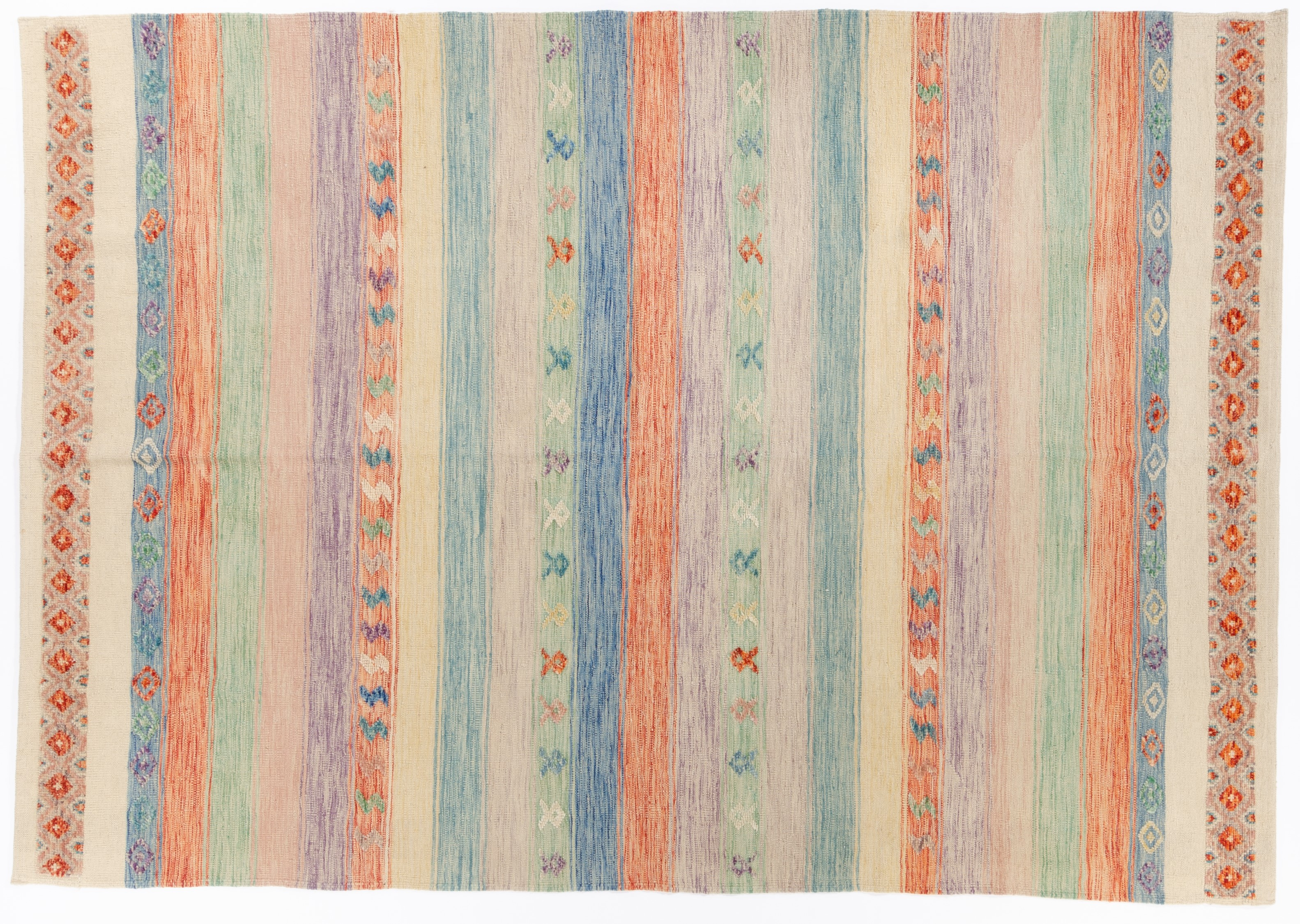 Nomadenteppich Pakistan Kelim Fein Negra / Farbe: Grau