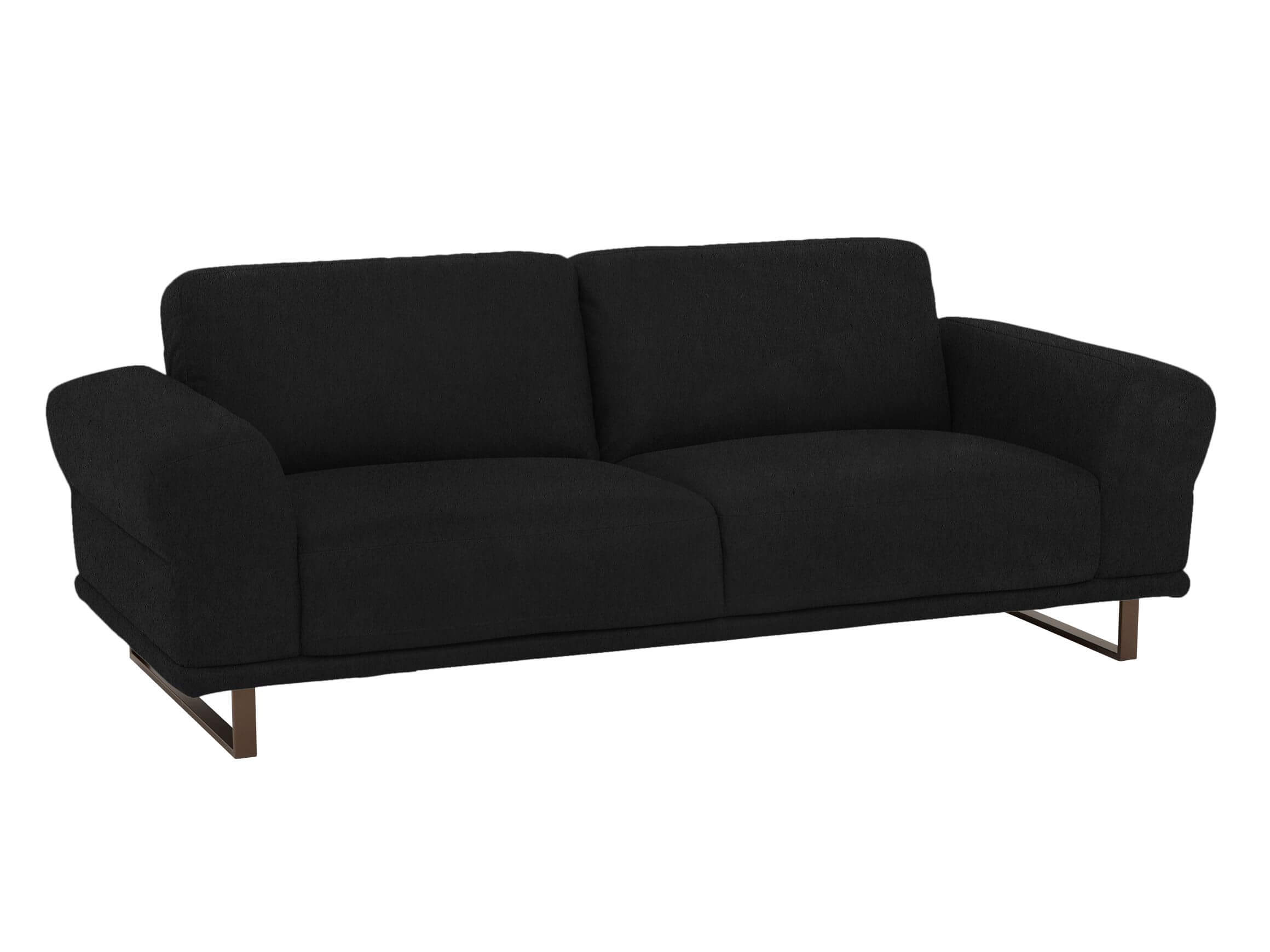 Sofa Maihan Basic B: 212 cm Schillig Willi / Farbe: Schwarz / Material: Leder Basic
