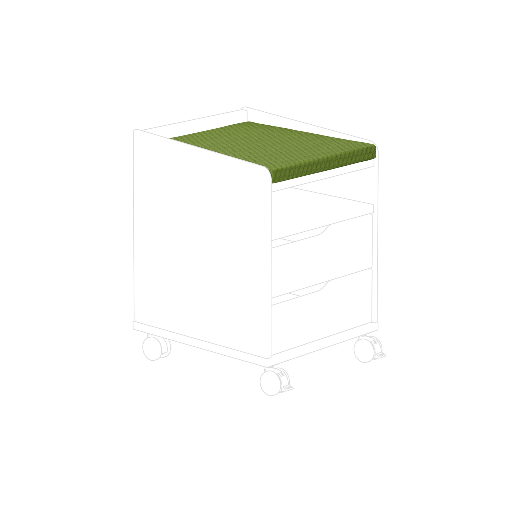 Sitzpolster-Für Rollcontainer Diego-Paidi