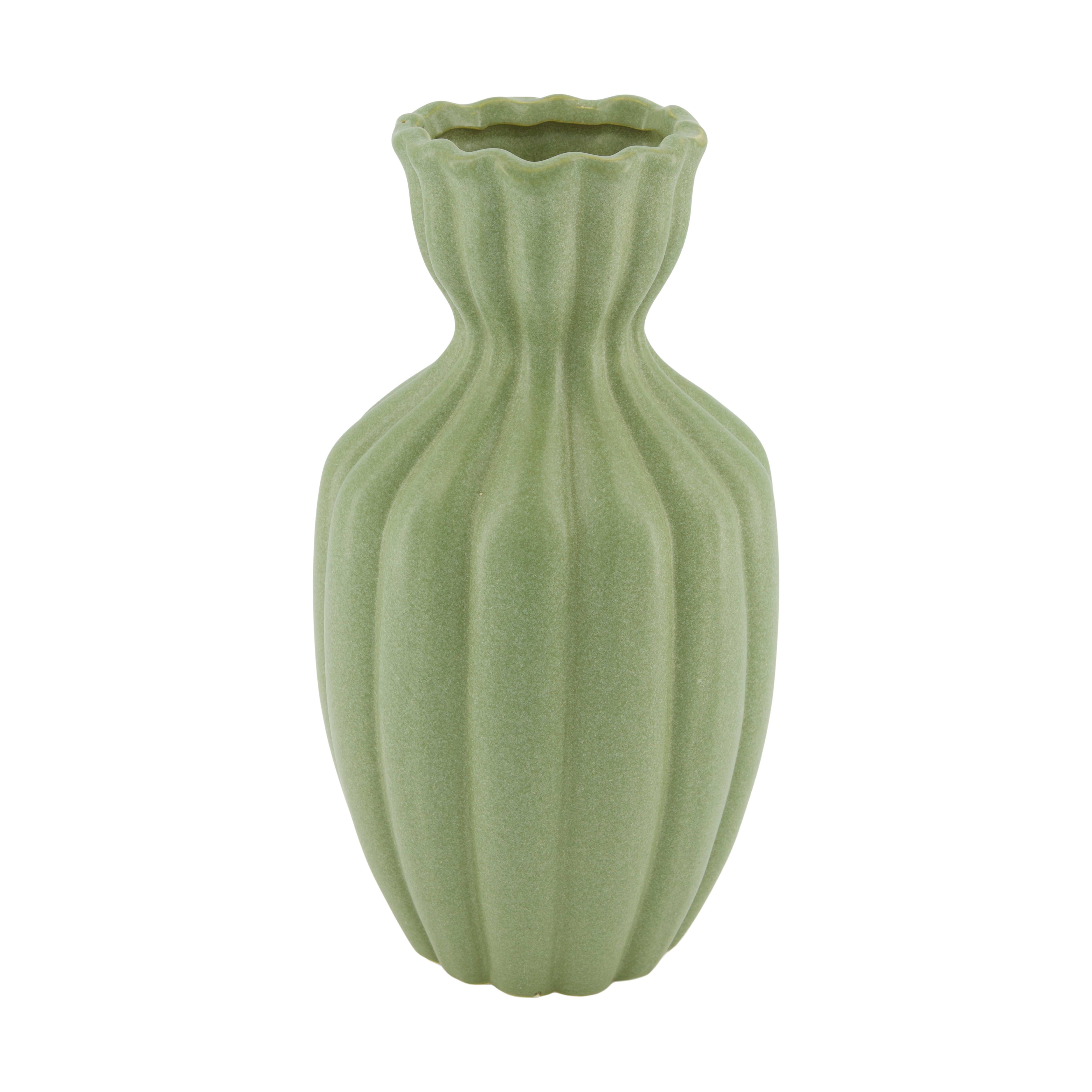 Decofinder Vase Keramik, Grün  | Schubiger Möbel