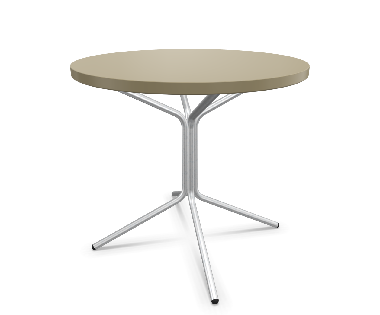 Metall-Bistrotisch Pix Rund Feuerverzinkt von Schaffner / Farbe: Champagner / DxH: 80 x 72 cm