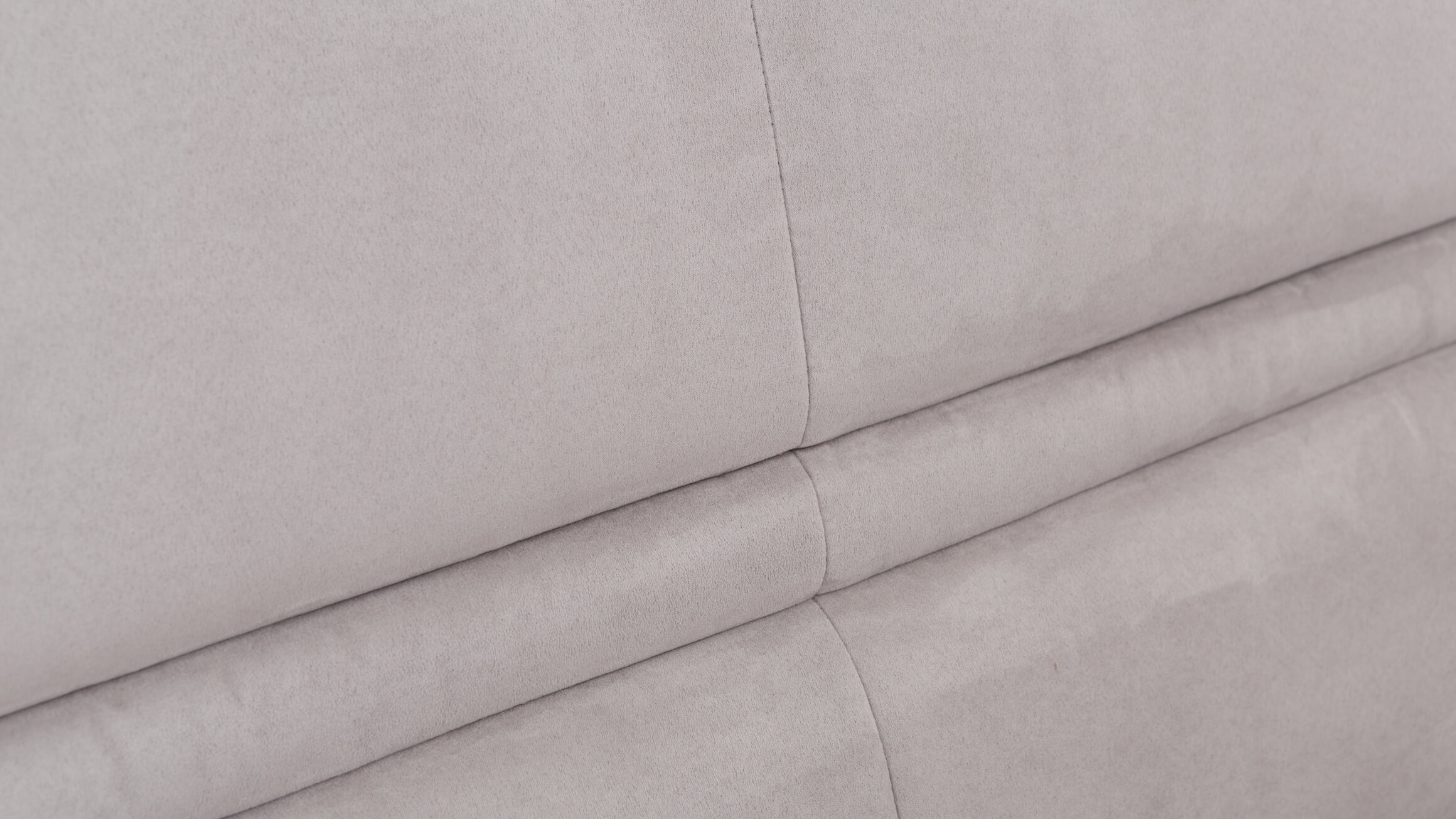 2er Sofa Damaris, Stoff Hellgrau, Metallfuss, b 212 cm