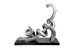 Figur-Stetching, Katze, Silber H: 29 cm-Gilde