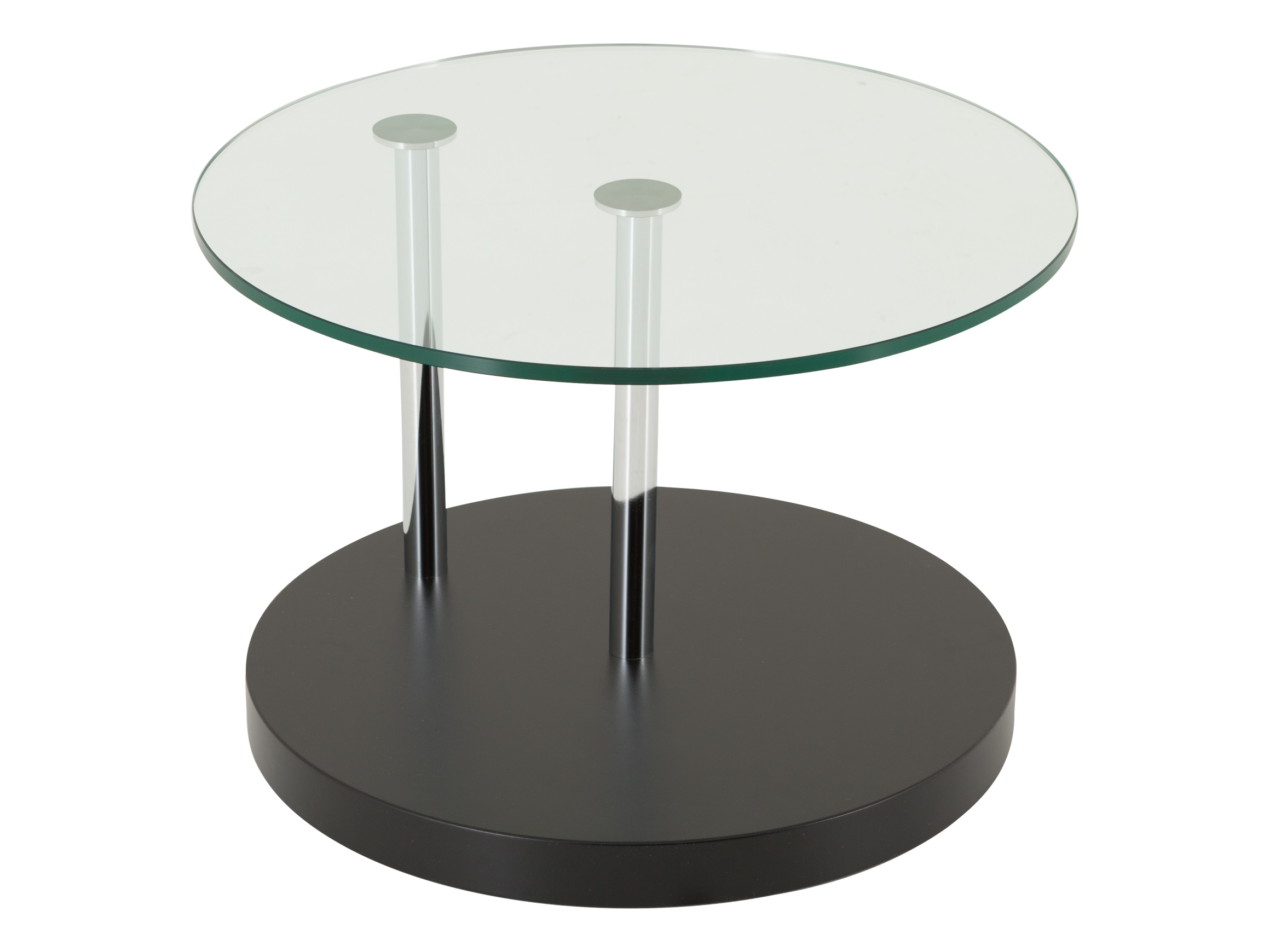 Salontisch Nizza Schwarz, Glas, Lack Schwarz, Rollbar,