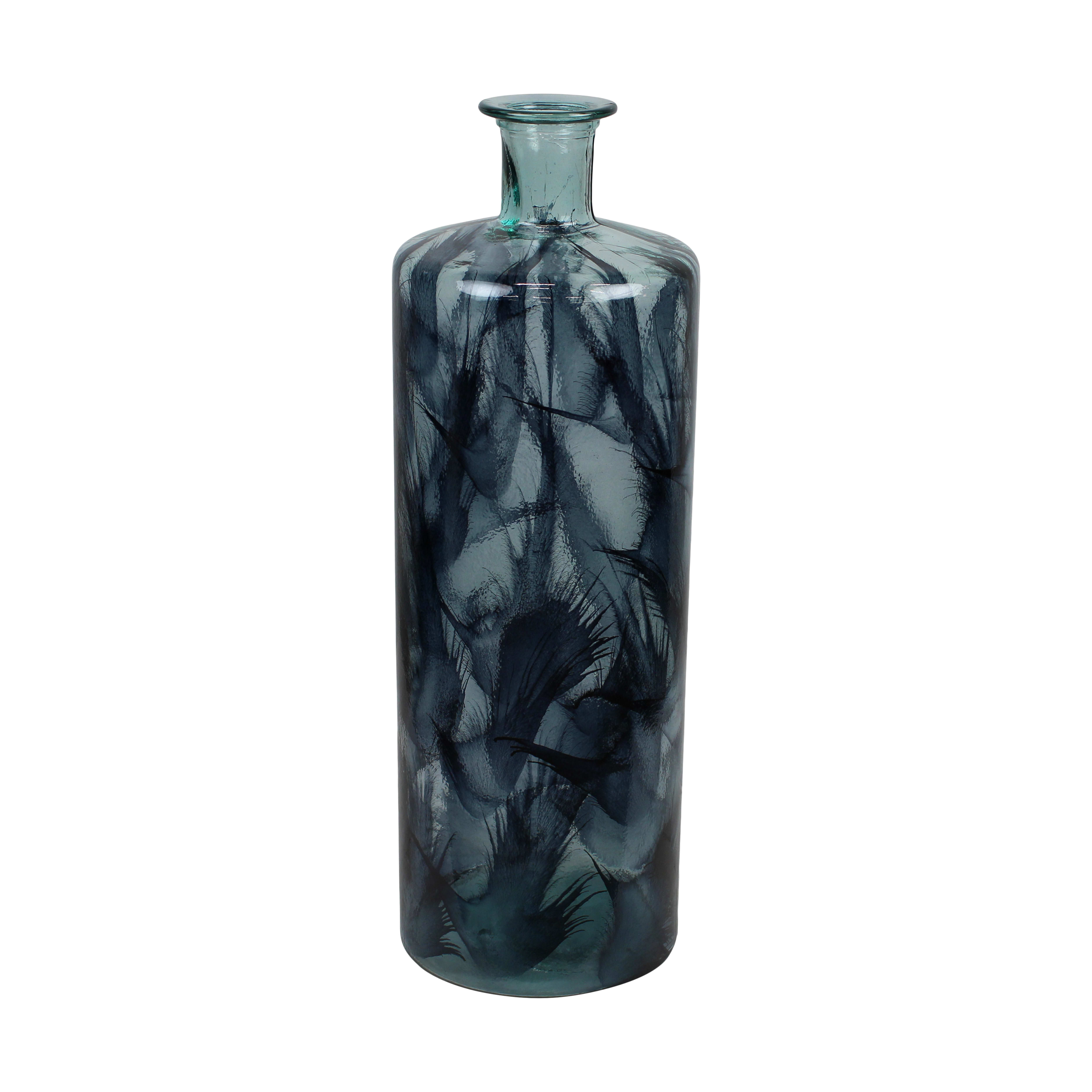 Vase Recyclingglas, Blau Decofinder