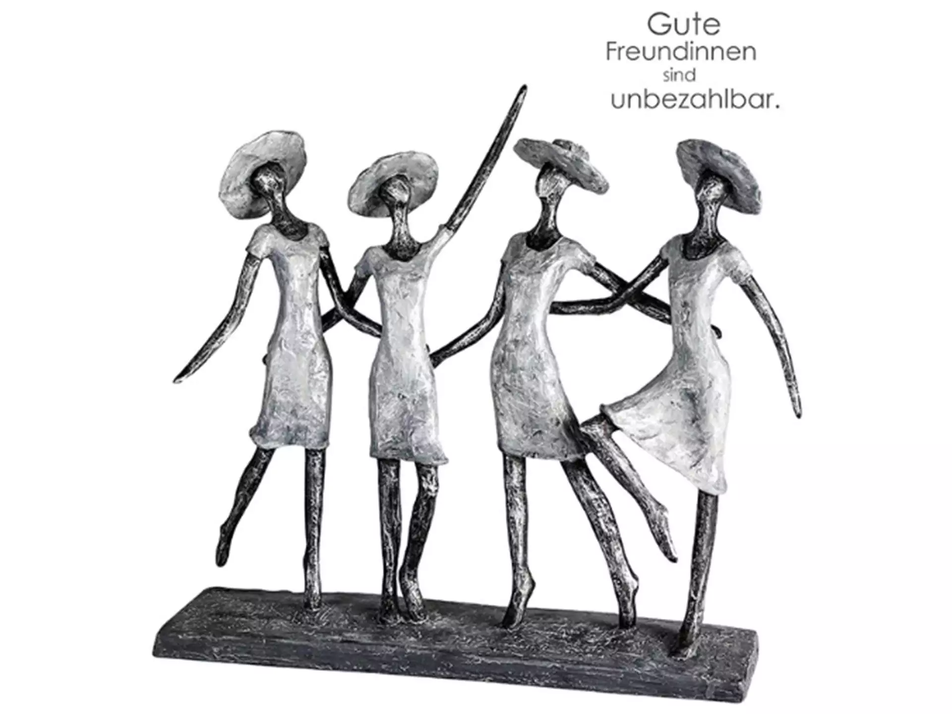 Skulptur Ladys Antik-Silber h: 34 cm von Casablanca