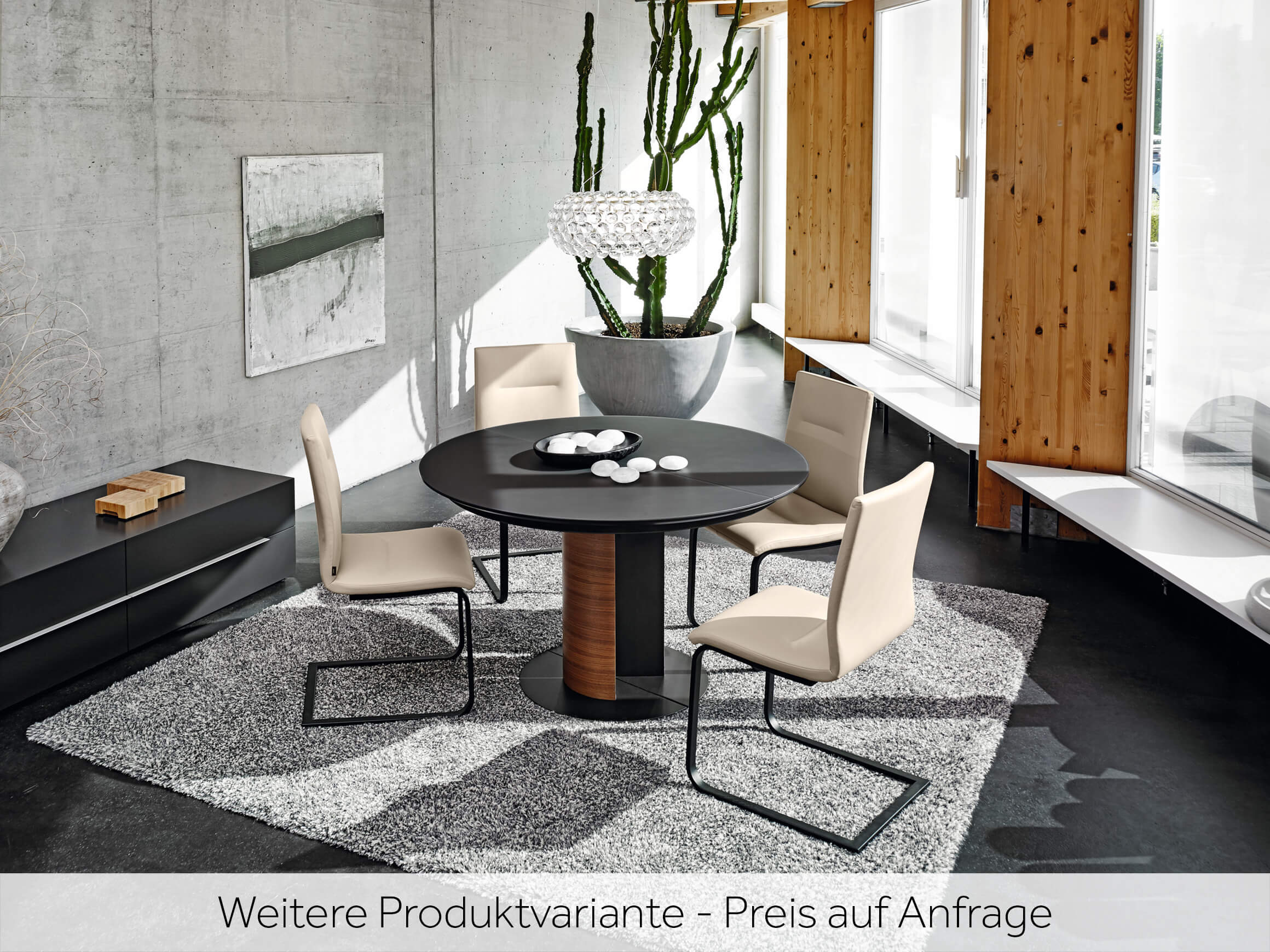 Armlehnstuhl Mona Seetal / Farbe: Mocca / Bezugsmaterial: Leder