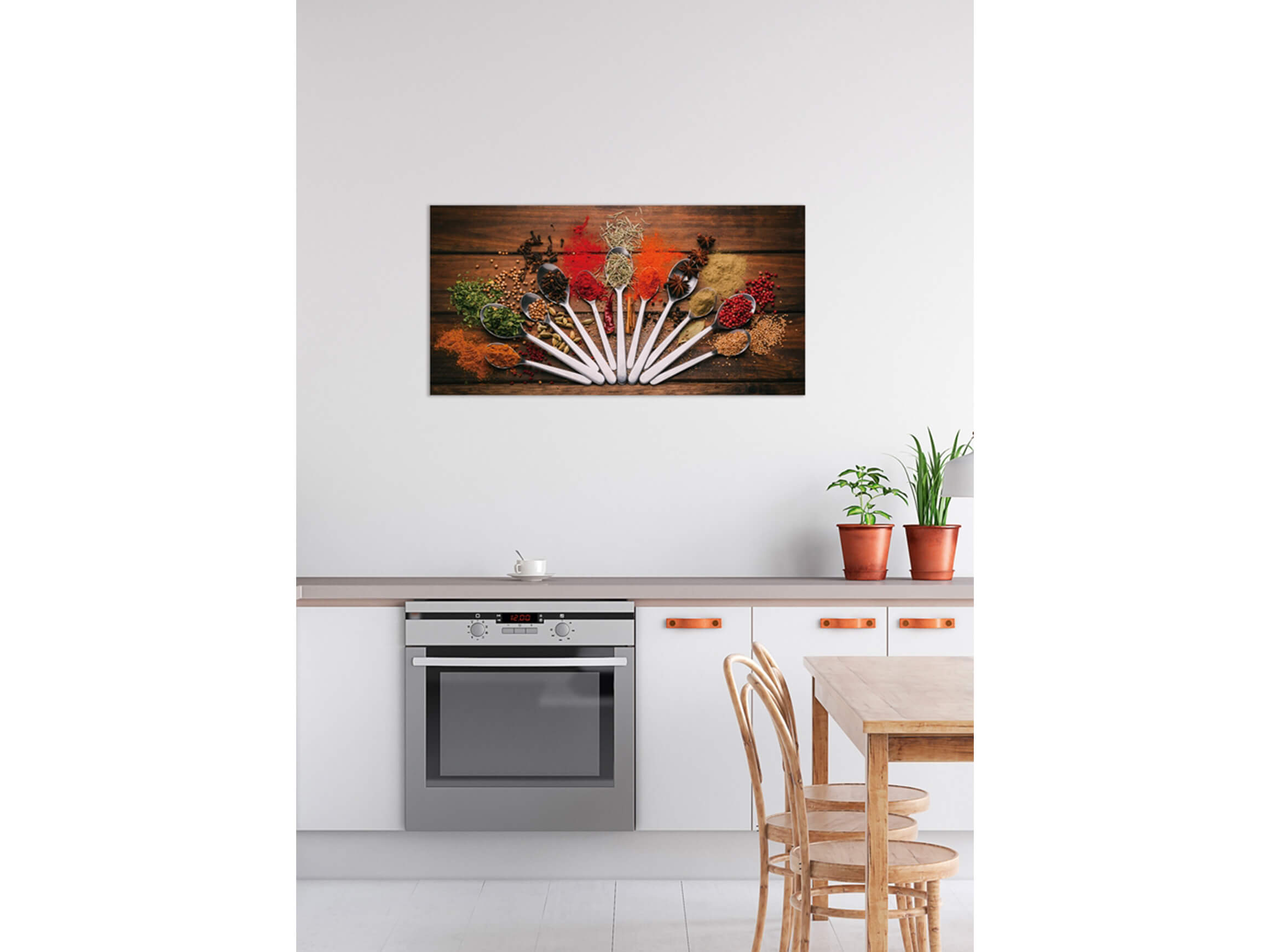 Digitaldruck auf Glas Moderne Löffel mit Gewürzen ii image LAND