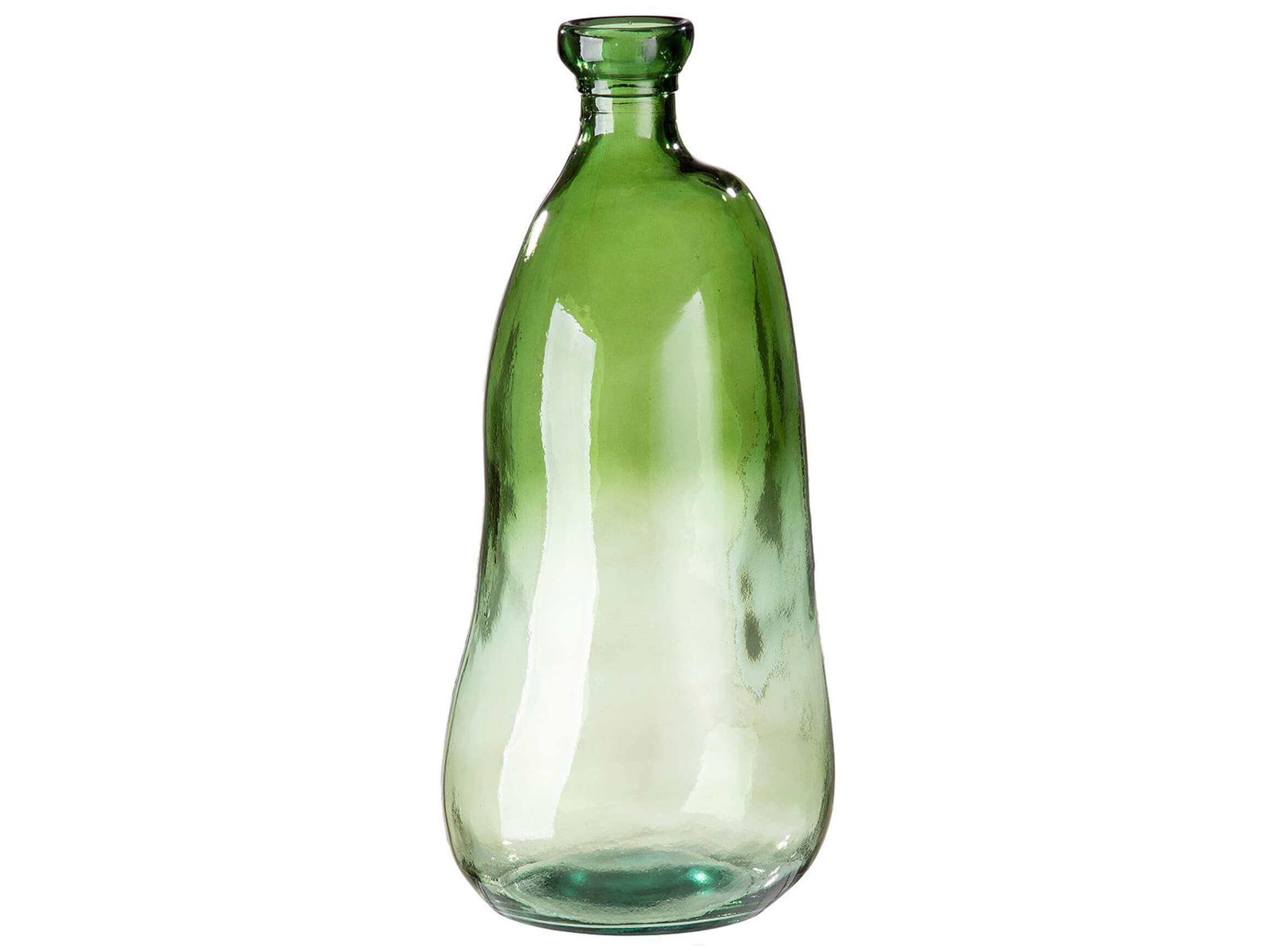 Gilde Vase Recycle Glas, Grün H: 50 cm  | Schubiger Möbel