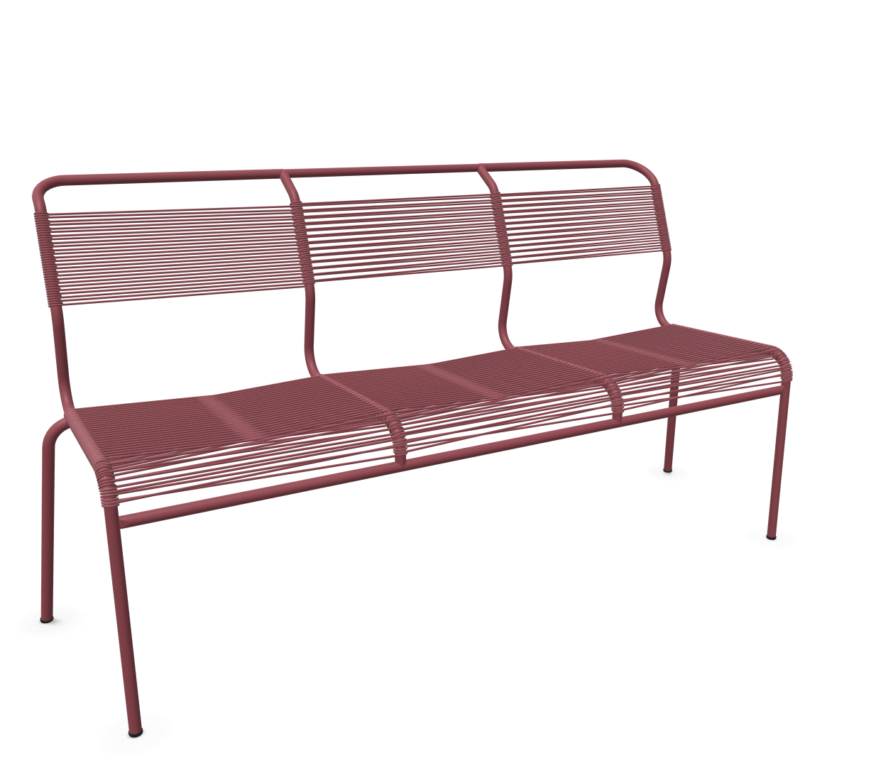 Schaffner Spaghetti-3er-Bank Säntis Rot | Schubiger Möbel