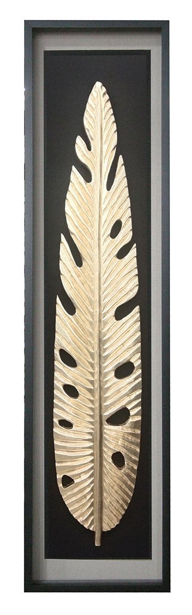 Gilde Bild Golden Leaf, Blattmotiv, Gold H: 160 cm  | Schubiger Möbel