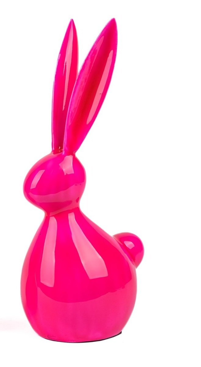 Decofinder Figur Hase Email Pink H: 30 cm Rosa | Schubiger Möbel