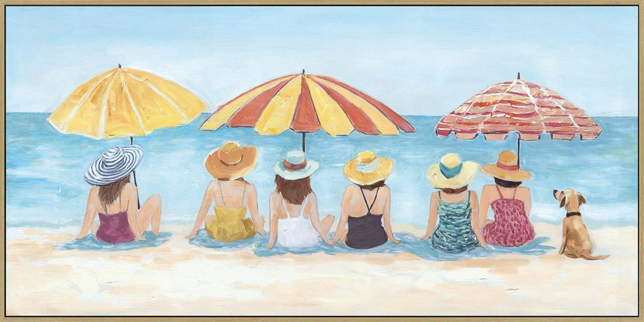 Gemälde-Damen am Strand-image LAND