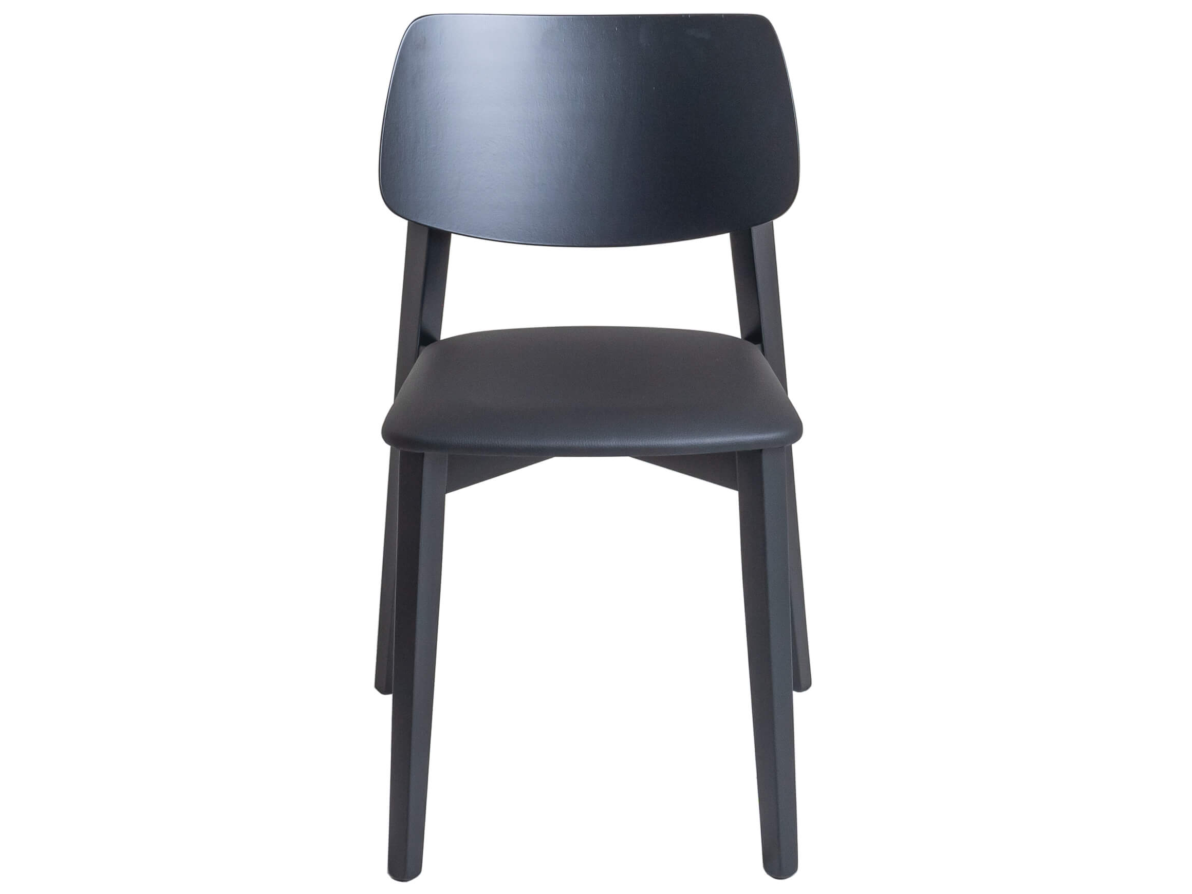 Stuhl Wayne Sit / Farbe: Schwarz / Bezugsmaterial: Kunstleder
