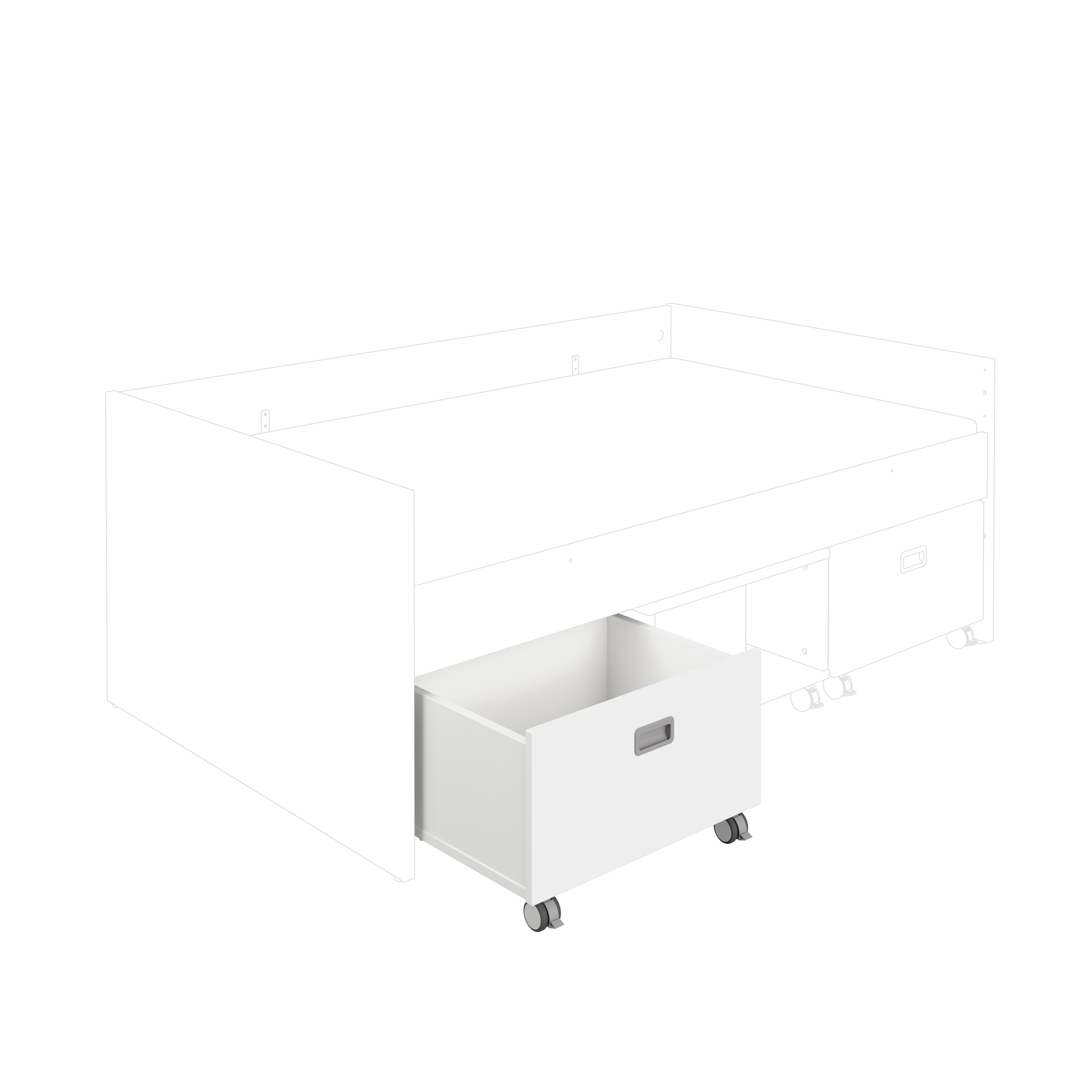 Rollbox Kojenbett Tiago Paidi / Farbe: Kreideweiss