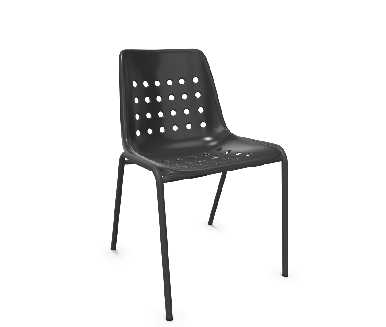 Schalen-Stuhl Bermuda von Schaffner / Farbe: Anthrazit / Grösse: 50 x 54 cm