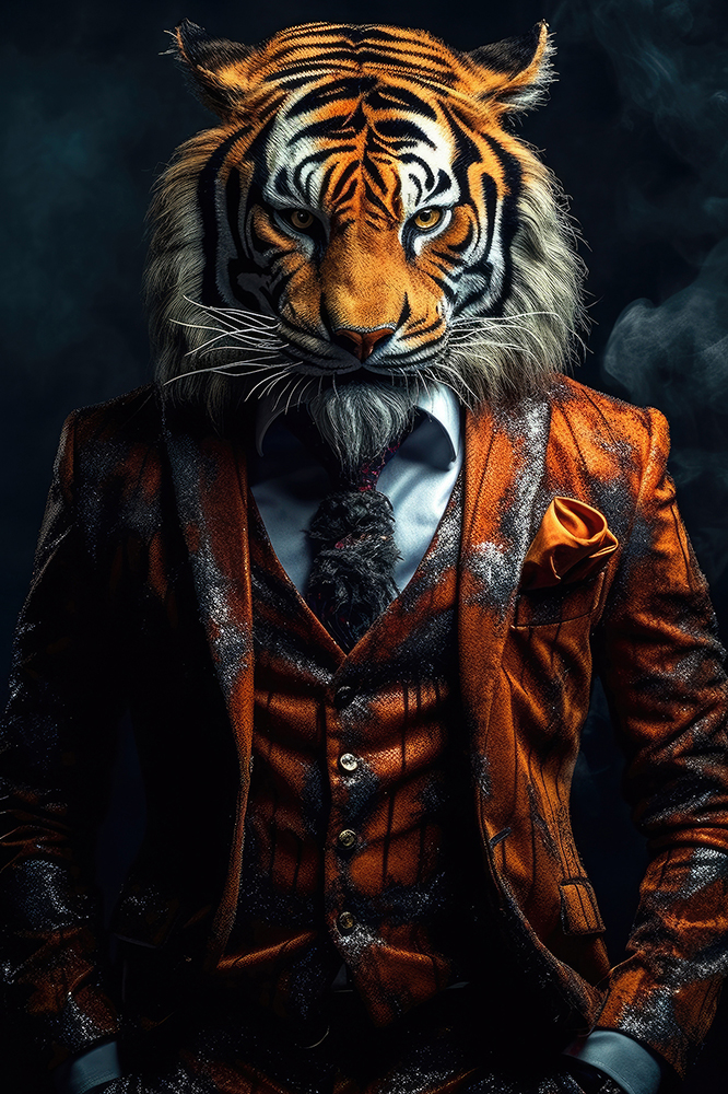 Stylish Tiger canvas image LAND